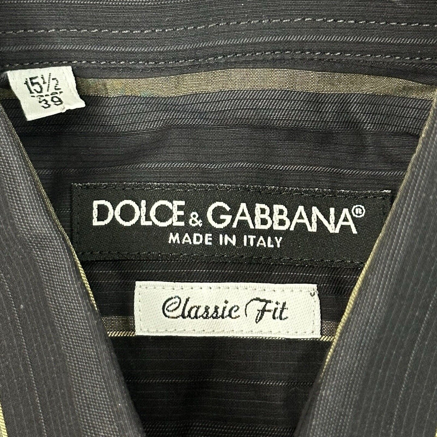 Dolce & Gabbana Shirt Medium Multicoloured Stripe Made In Italy