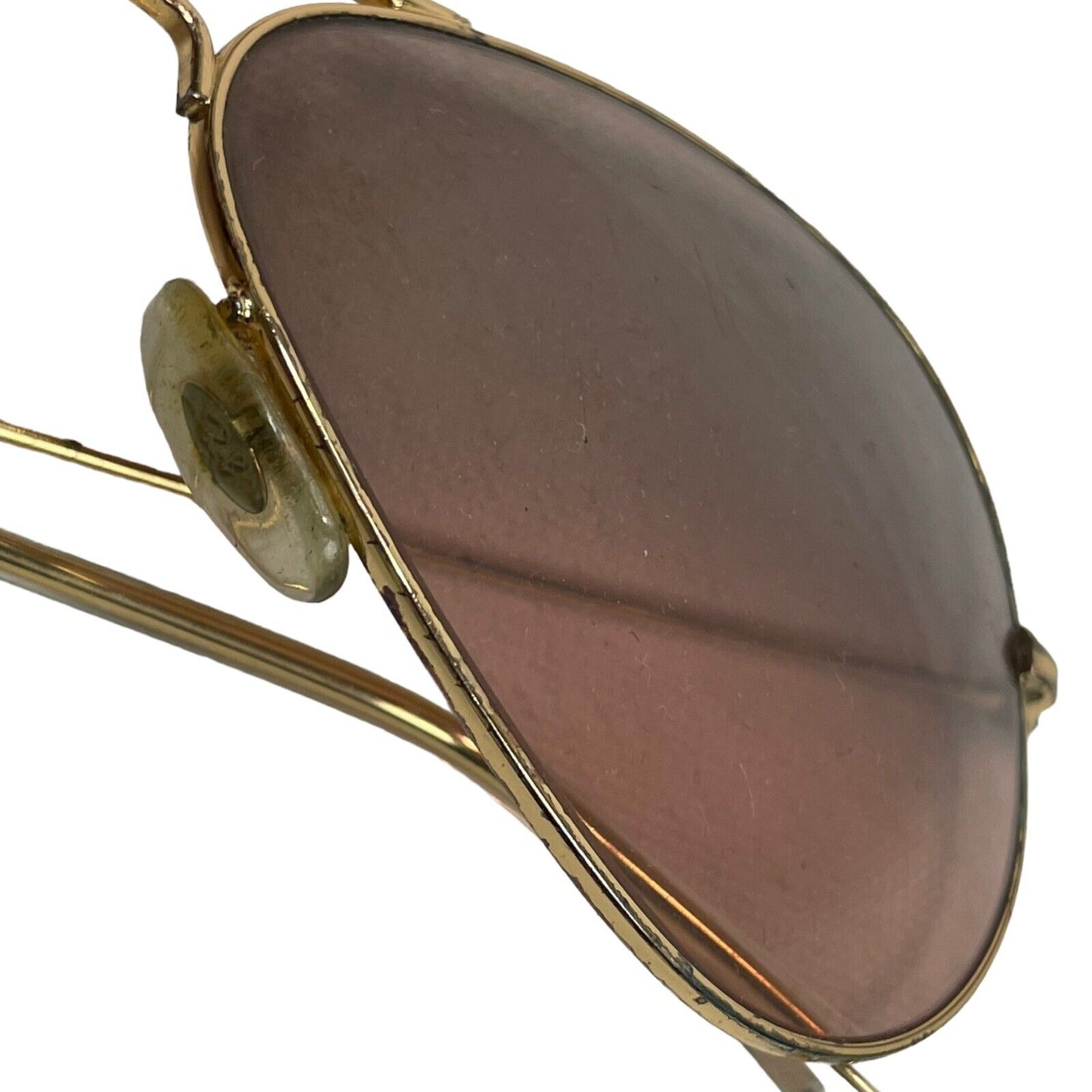 Vintage Ray-Ban Aviator Sunglasses Gold Made In Italy