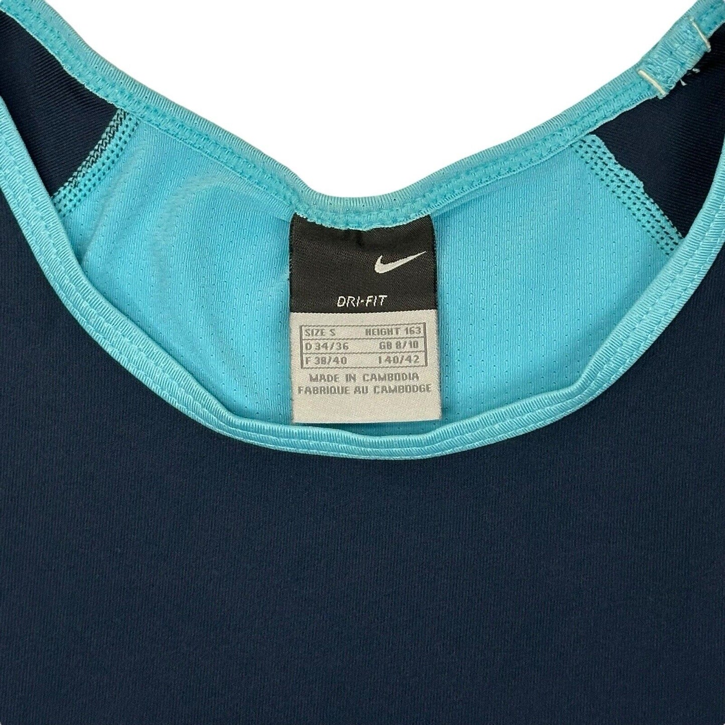 Vintage Nike Tank Top Womens Small Navy Blue Dri-Fit