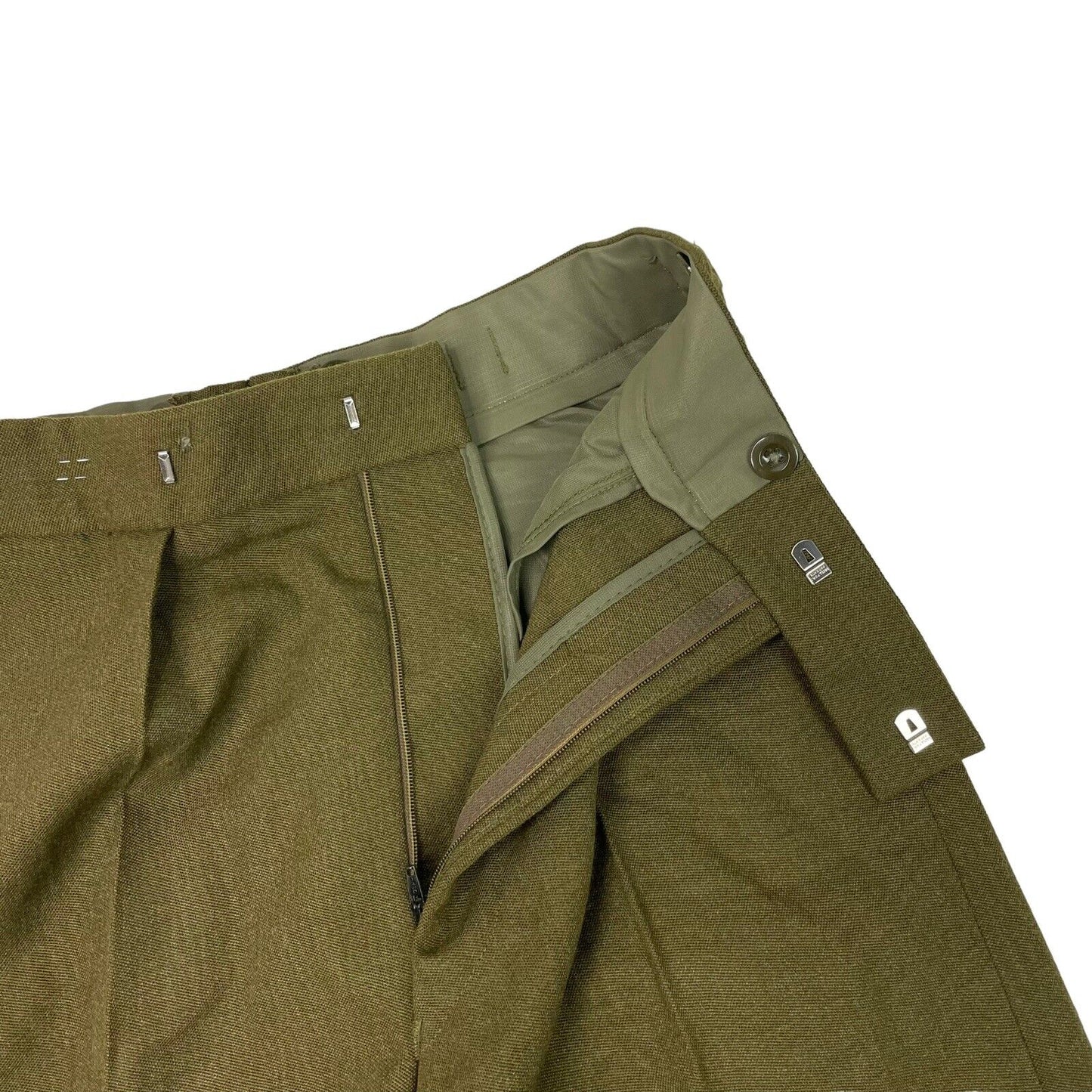 Vintage 80’s Military Trousers Wool 26w 31l Polikoff Universal LTD