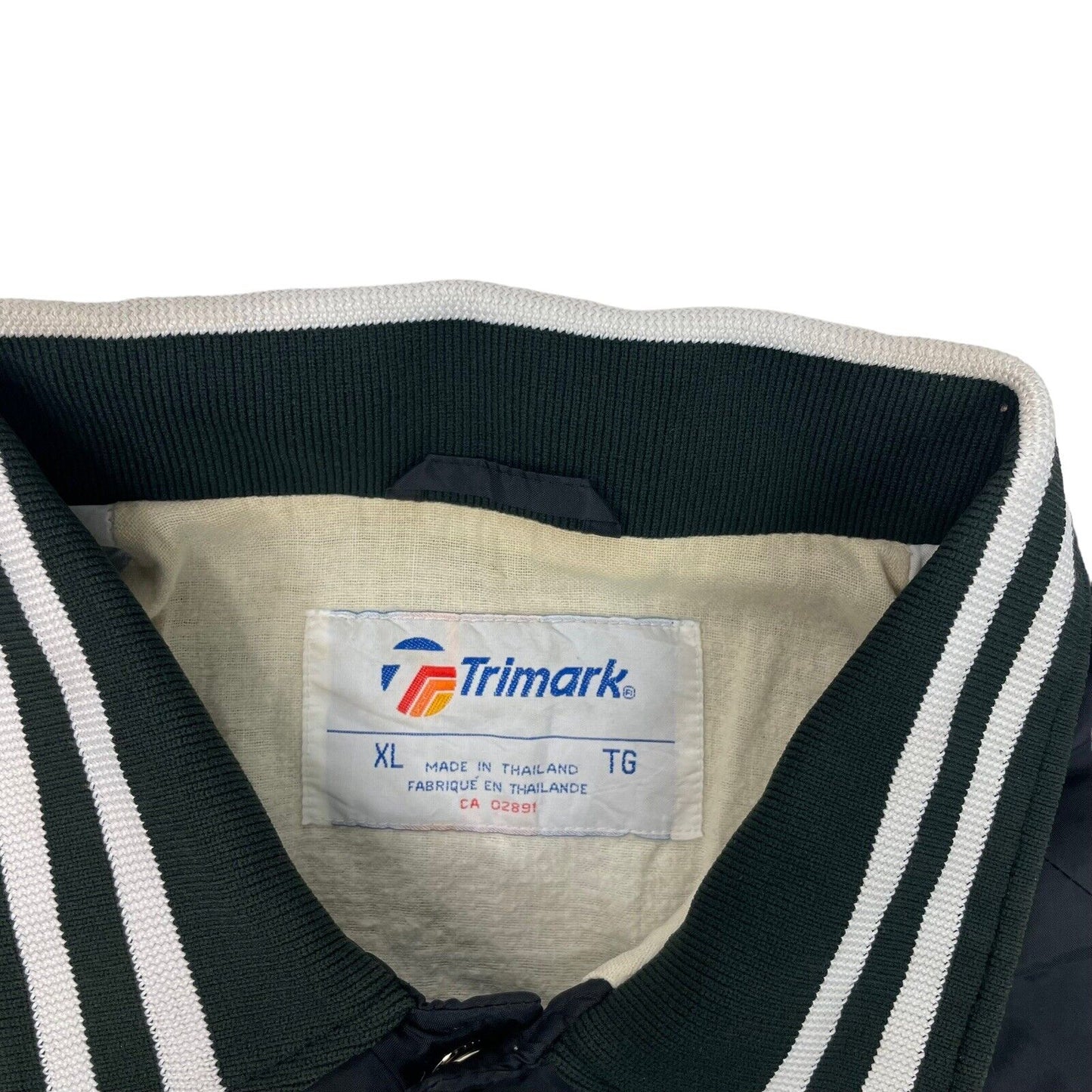 Vintage 80’s Trimark Hockey Sport Jacket Mens XL Black Northern Encounter Can-Am