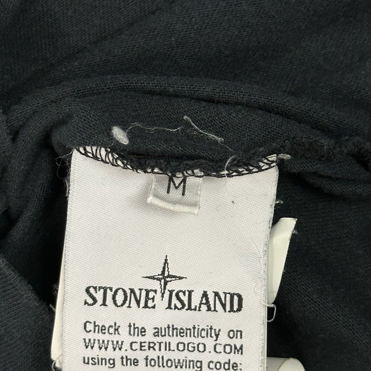 SS17 Stone Island Long Sleeve T-Shirt Black Mens Medium