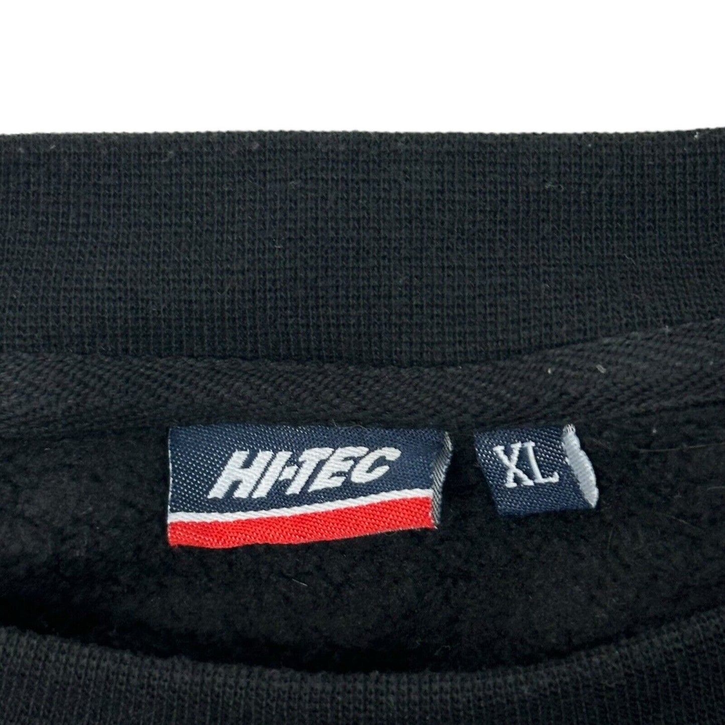 Vintage Hi-Tec Crew Neck Jumper Mens XL Black 90's Sportswear Embroidered