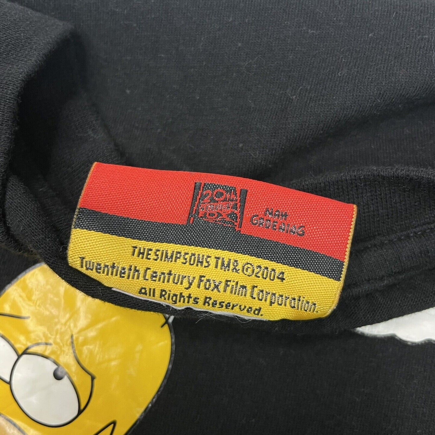 2004 The Simpsons T-Shirt Mens Medium Black With Graphic Print Homer Simpson