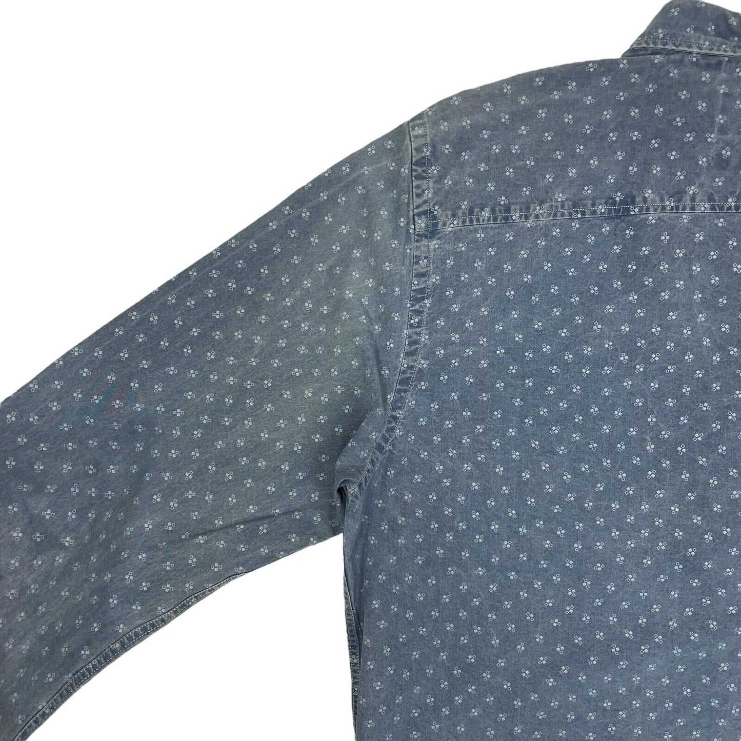 Norse Projects Anton Indigo Seed Shirt Mens Medium All Over Print