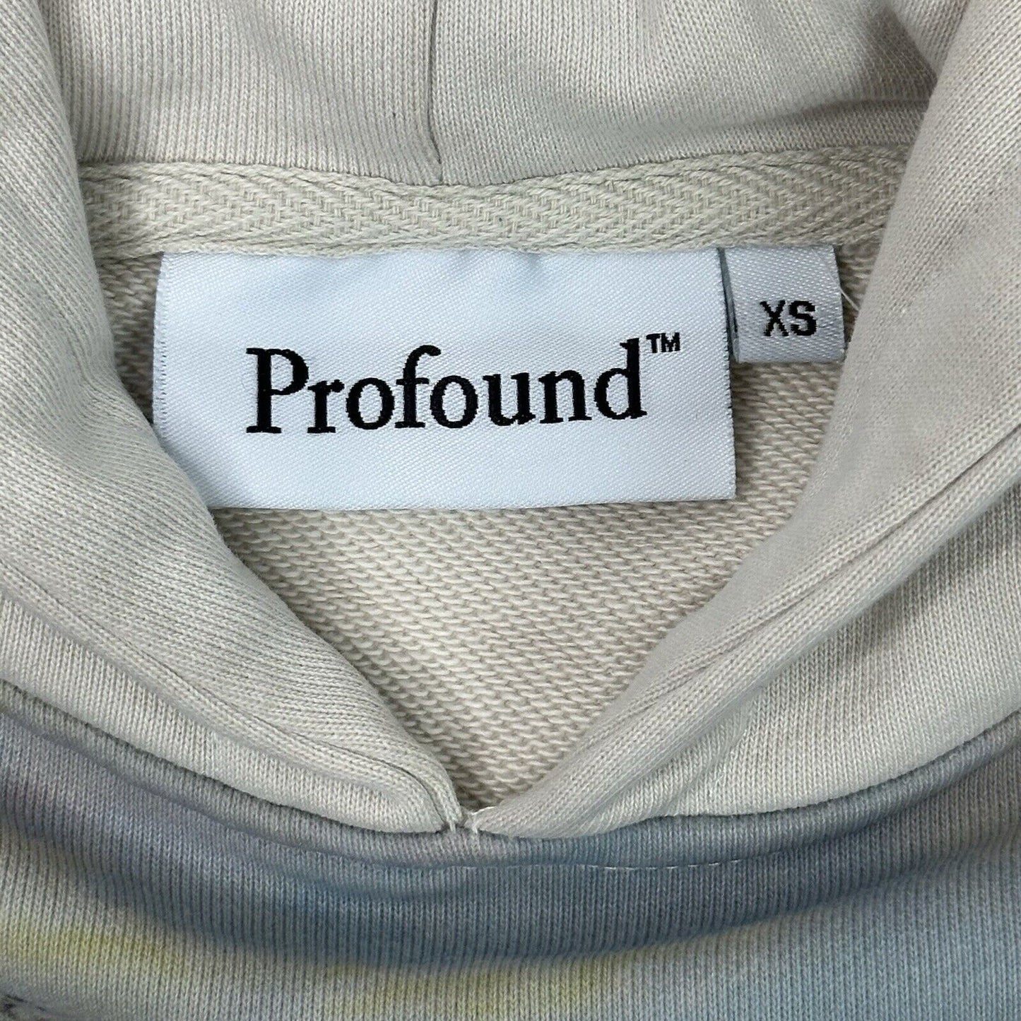 Profound Aesthetics Sunrise Pullover Hoodie Cream Mens XS Graphic Print