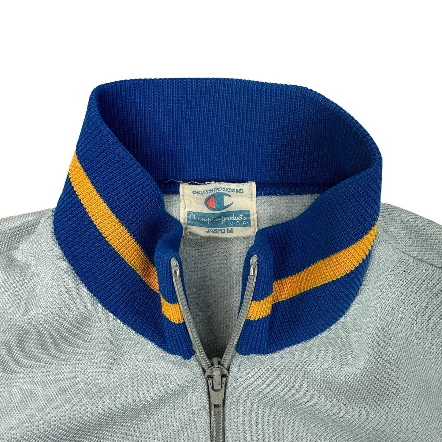 Vintage Champion Japan Track Jacket Mens Small Baby Blue Embroidered Logo