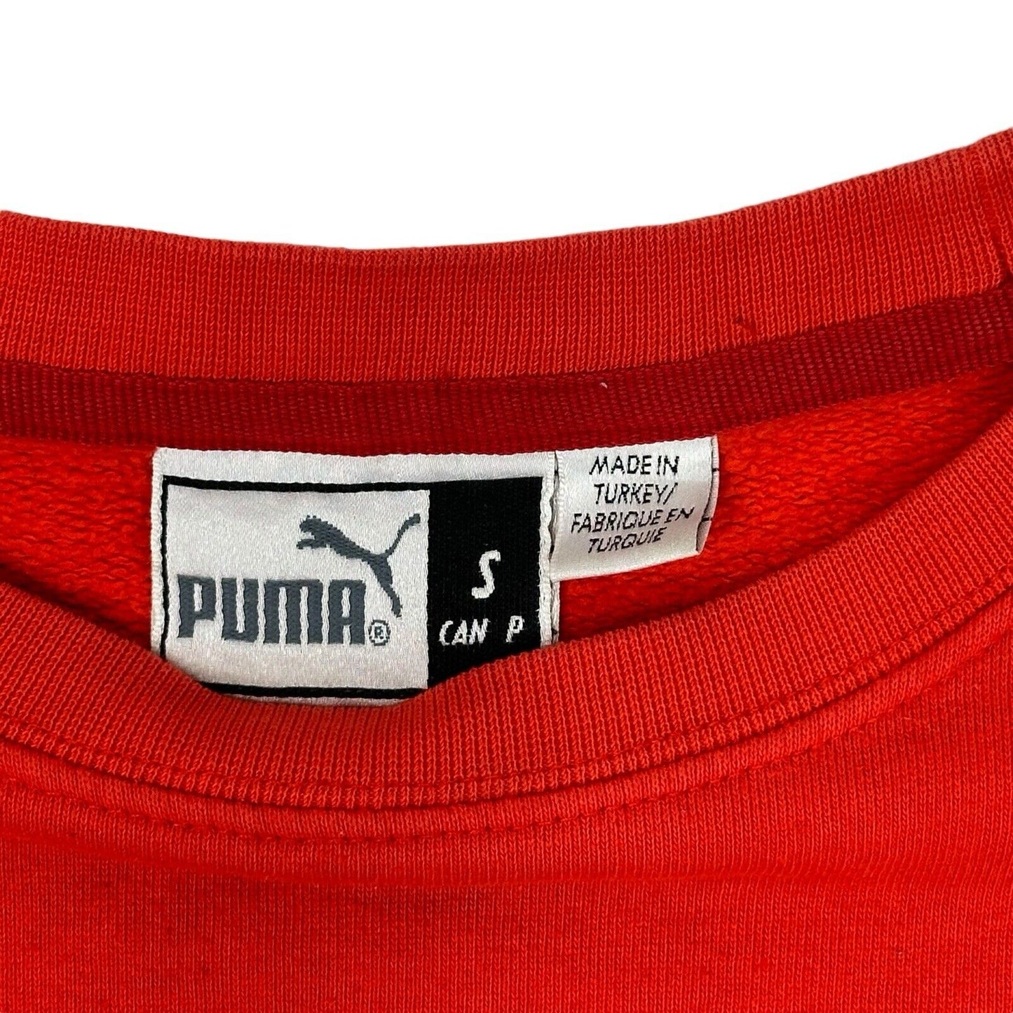 Vintage Puma Crew Neck Jumper Mens Small Red 90's Sportswear Embroidered