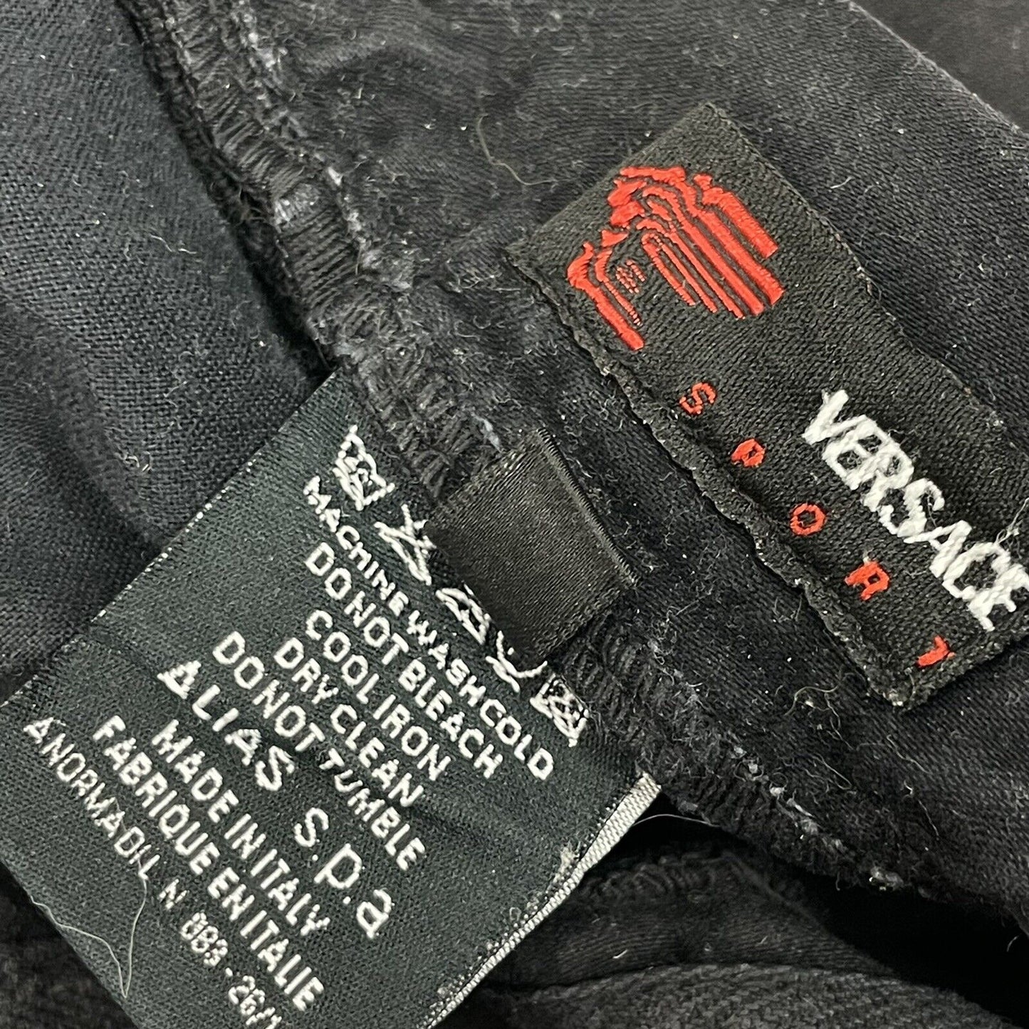 Vintage Versace Sport Trousers Faded Black 29w 29l Made In Italy