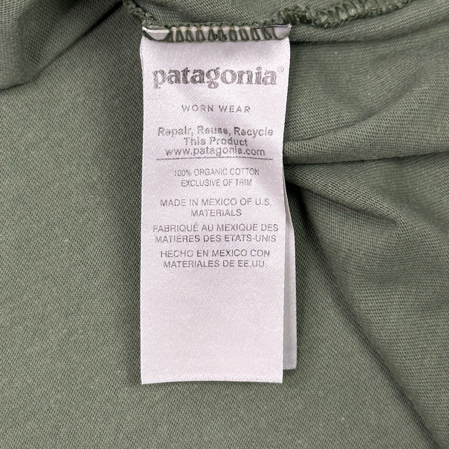 Patagonia Logo T-Shirt Green Mens Small