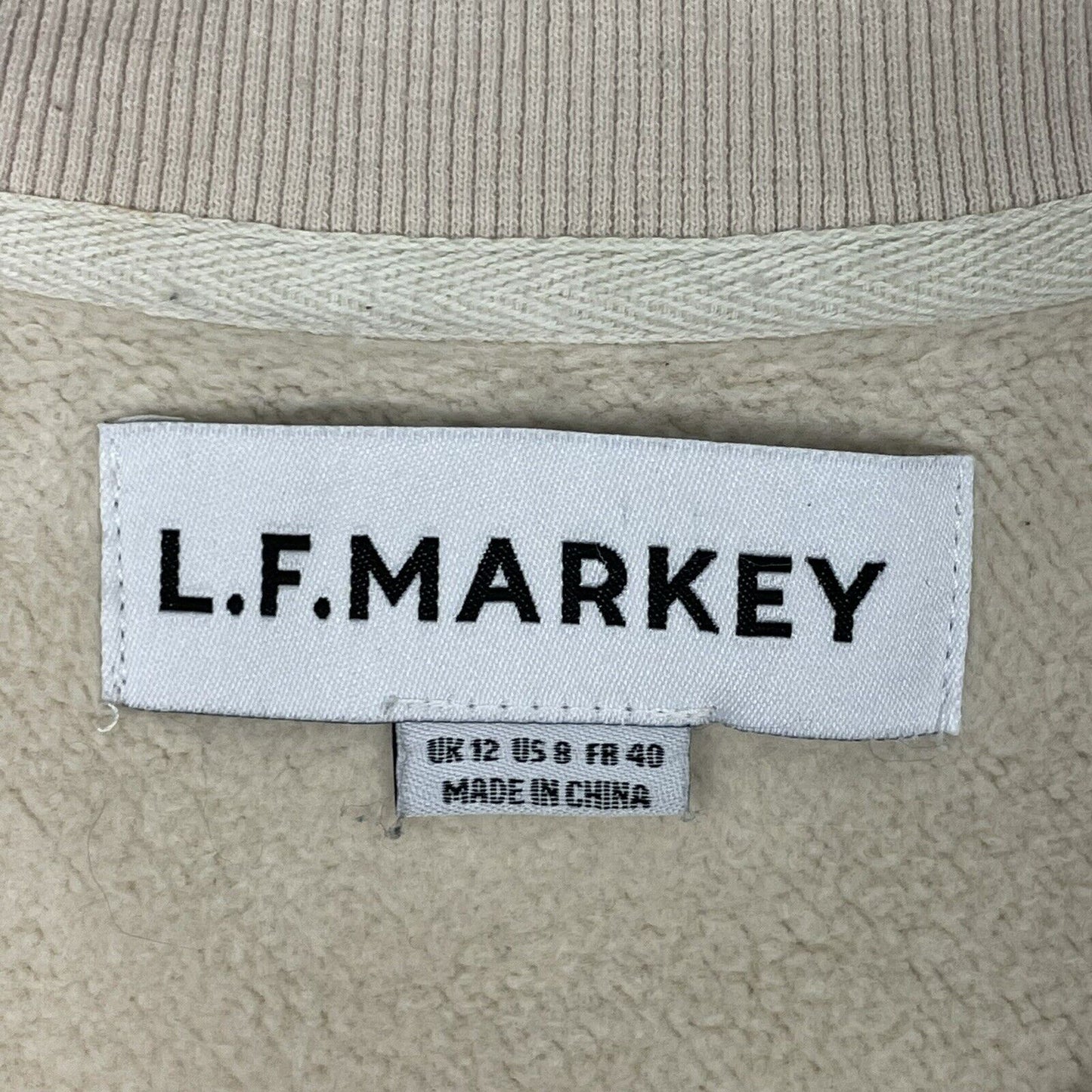 LF Markey Kerry Sweatshirt Womens Medium Cream Pull Over Jumper