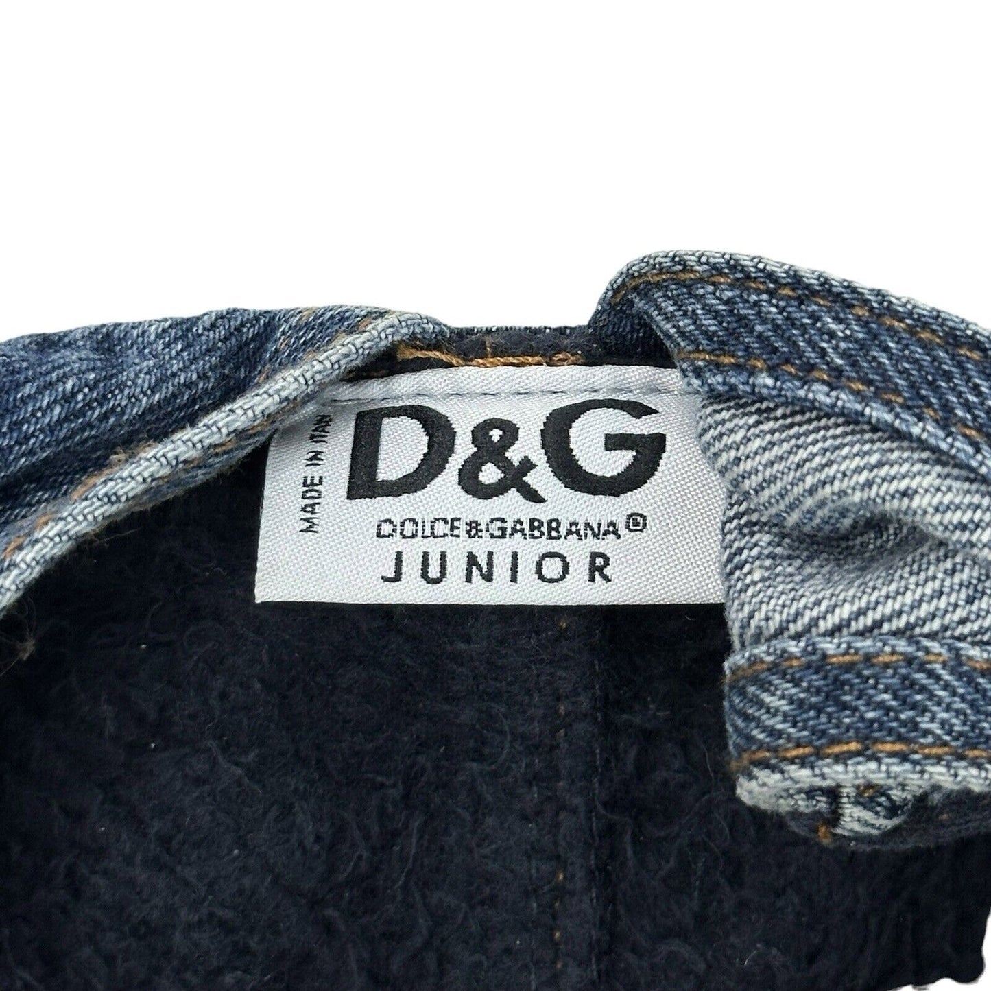 Vintage Dolce & Gabbana Junior Dungarees Blue Age 6-9 Months Made In Italy