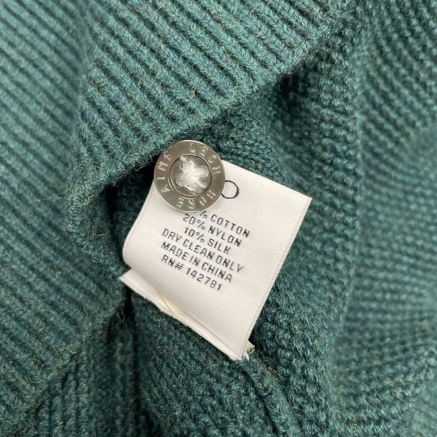 Aime Leon Dore Polo Top Windowpane Cardigan Short Sleeve Green Men's Large
