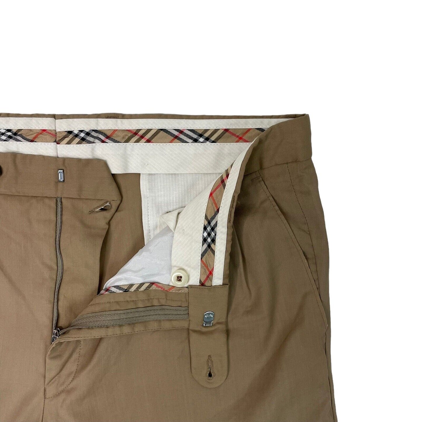 Vintage Burberry Pleated Trouser Mens 34w 29l Beige