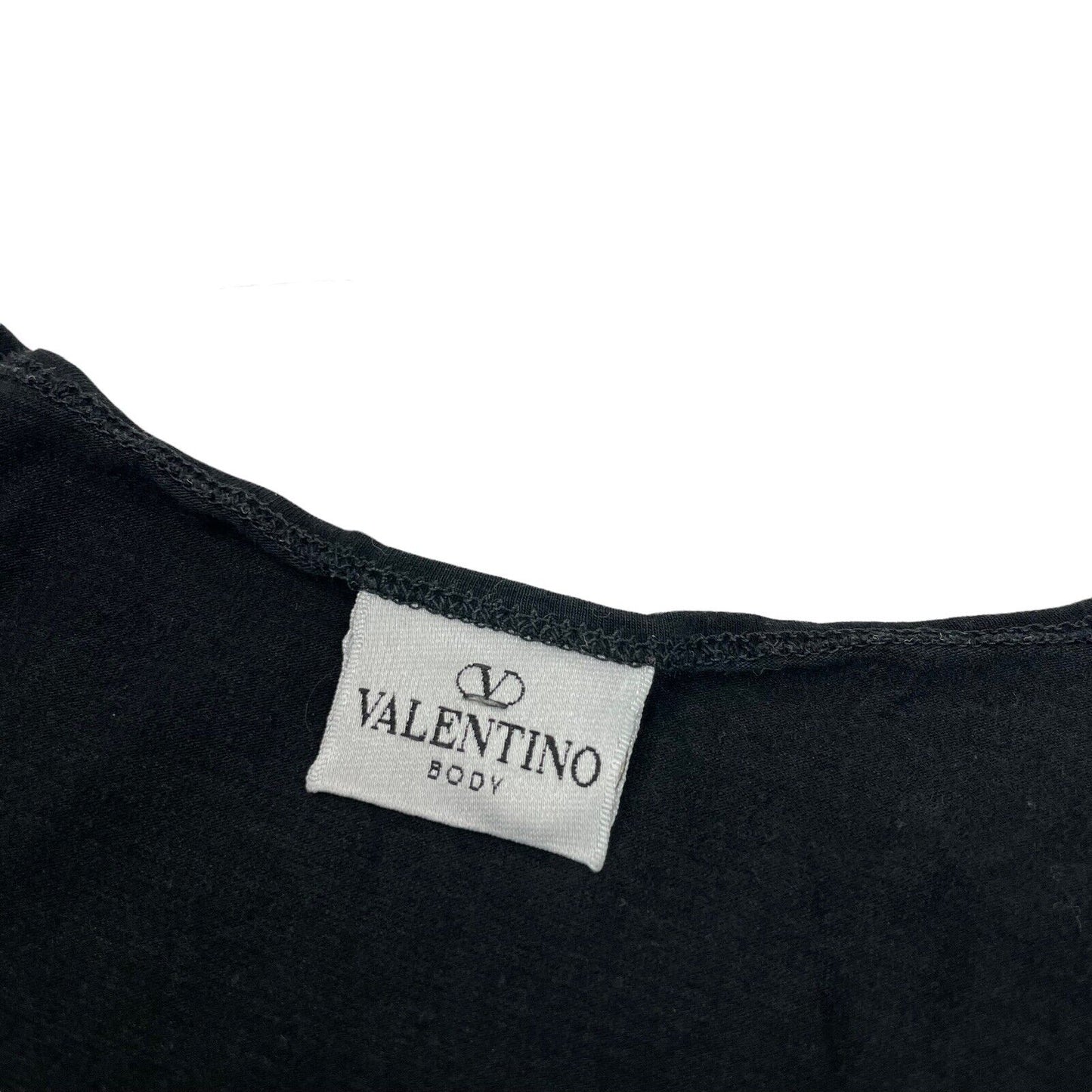 Vintage Valentino Body Slim Fit T-Shirt Mens Small Black Made In Italy