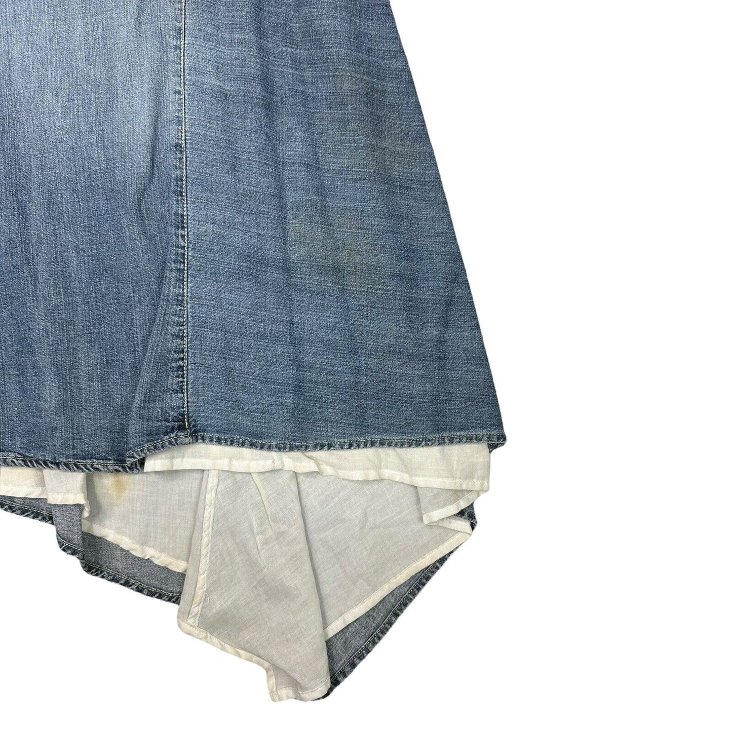 Vintage Michiko Koshino Denim Skirt Asymmetrical 29w Made In Italy