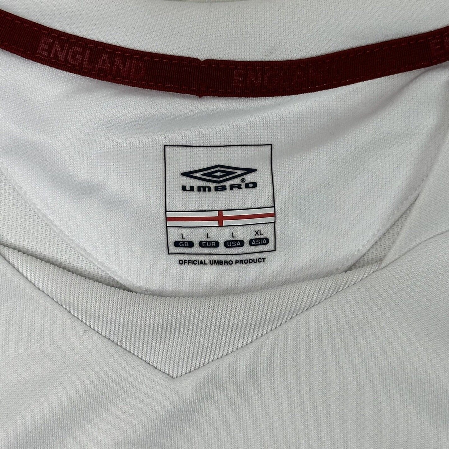 04-05 England Football Training Shirt Umbro Mens Large White