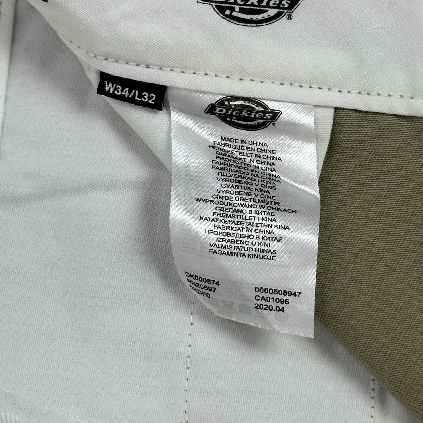 Dickies 874 Chino Trouser Mens 34w 32l Beige Khaki