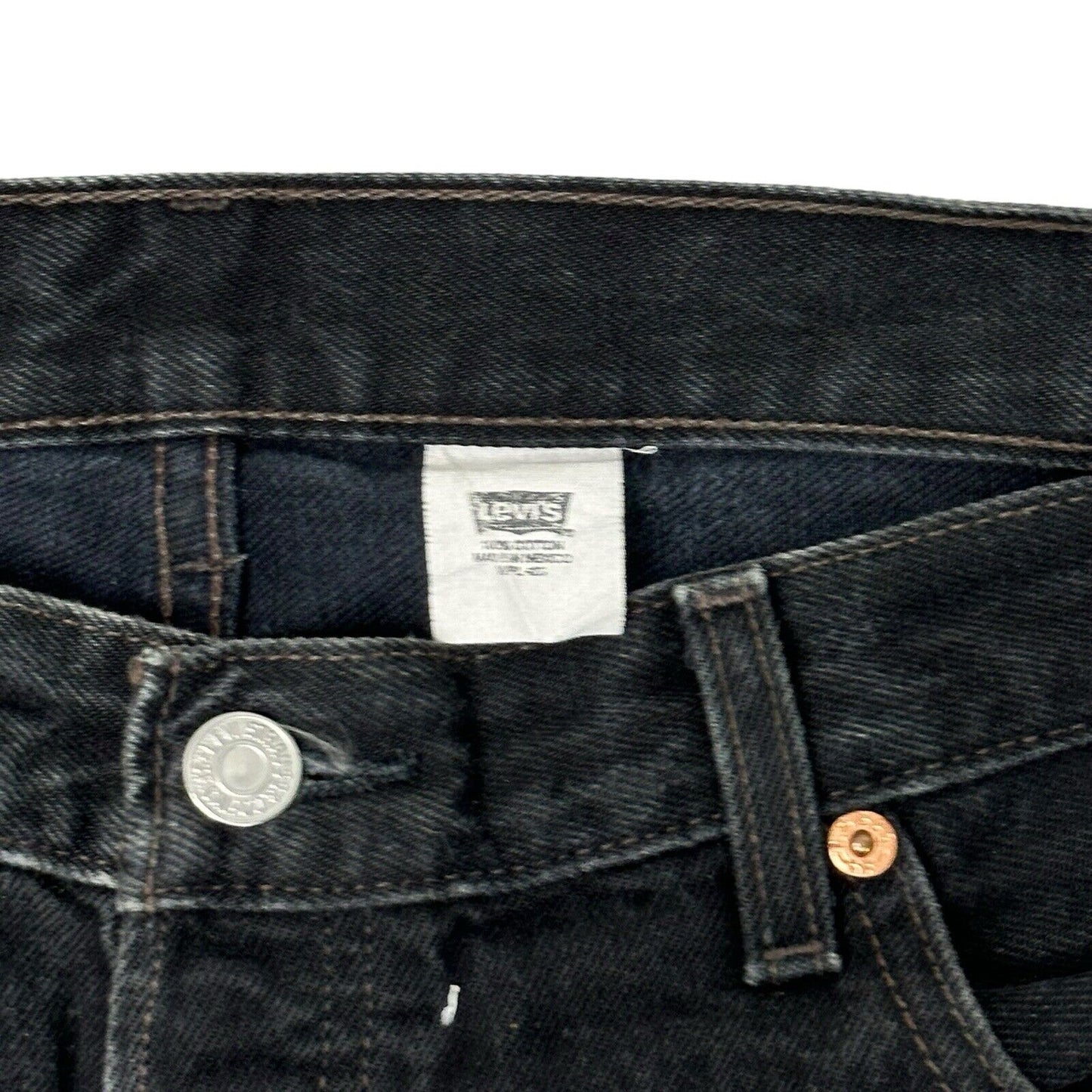 Vintage Levi’s 501 Black Denim Jeans Mens 38w 32l Straight Leg