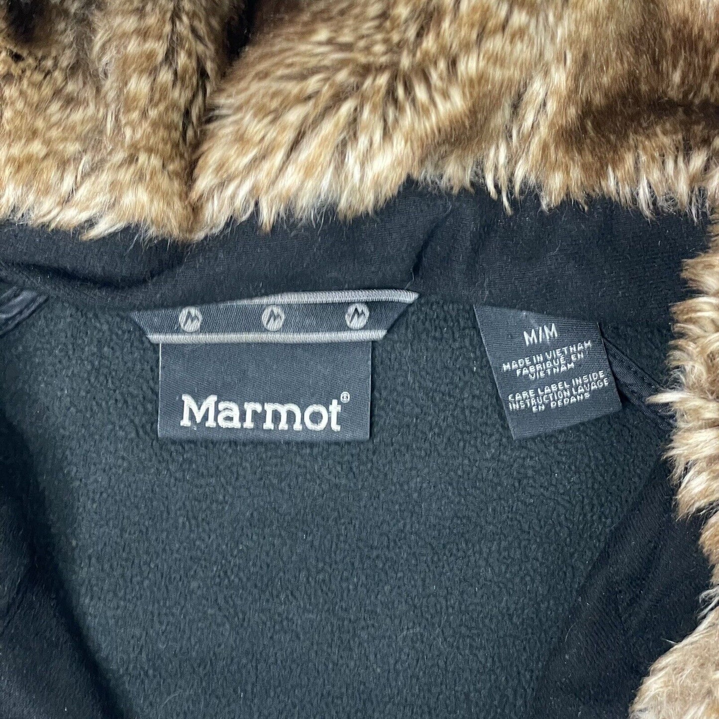 Marmot Furlong Jacket Womens Medium Black With Fur Hood