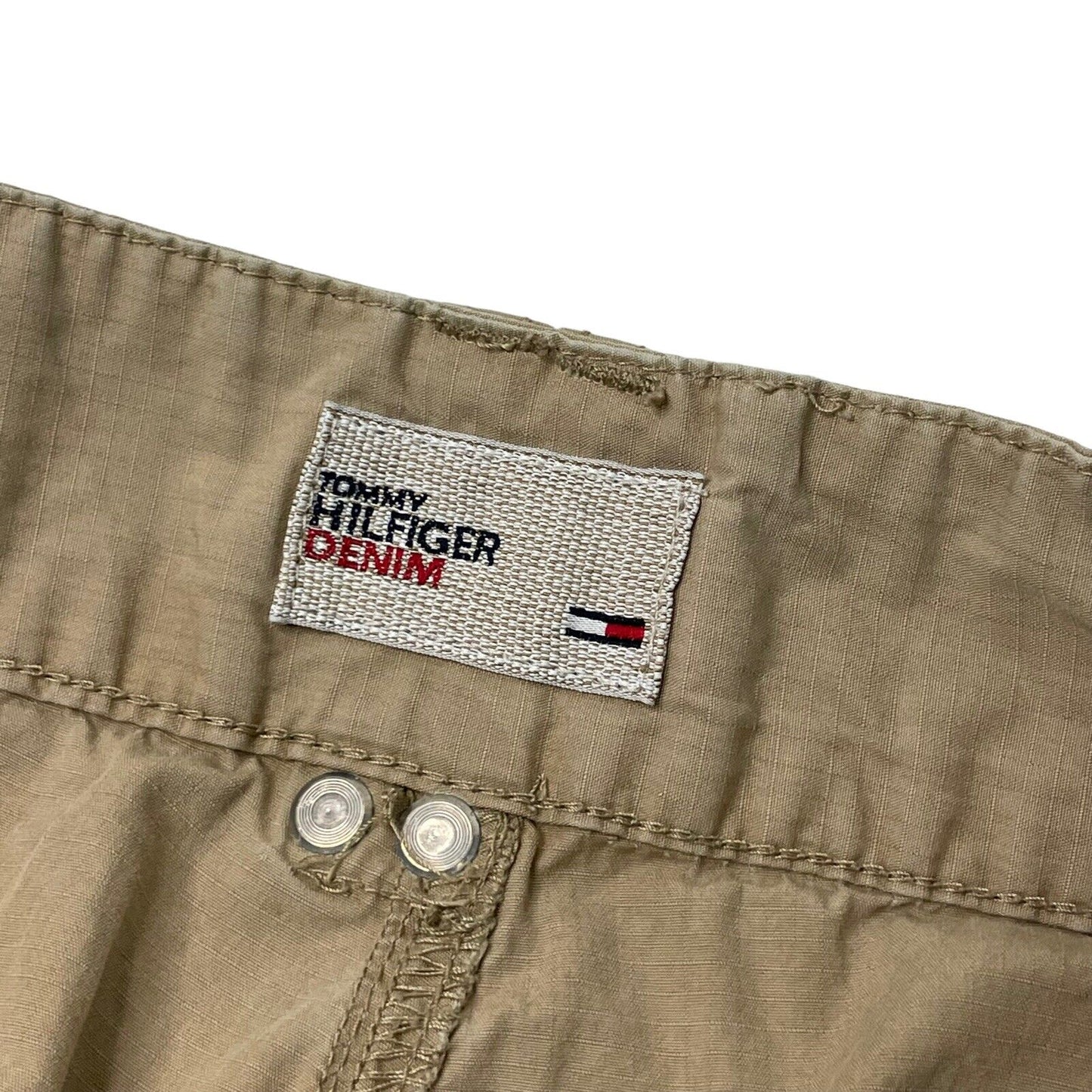 00’s Tommy Hilfiger 3/4 Length Cropped Combat Trouser Brown Women’s 31w Low Rise