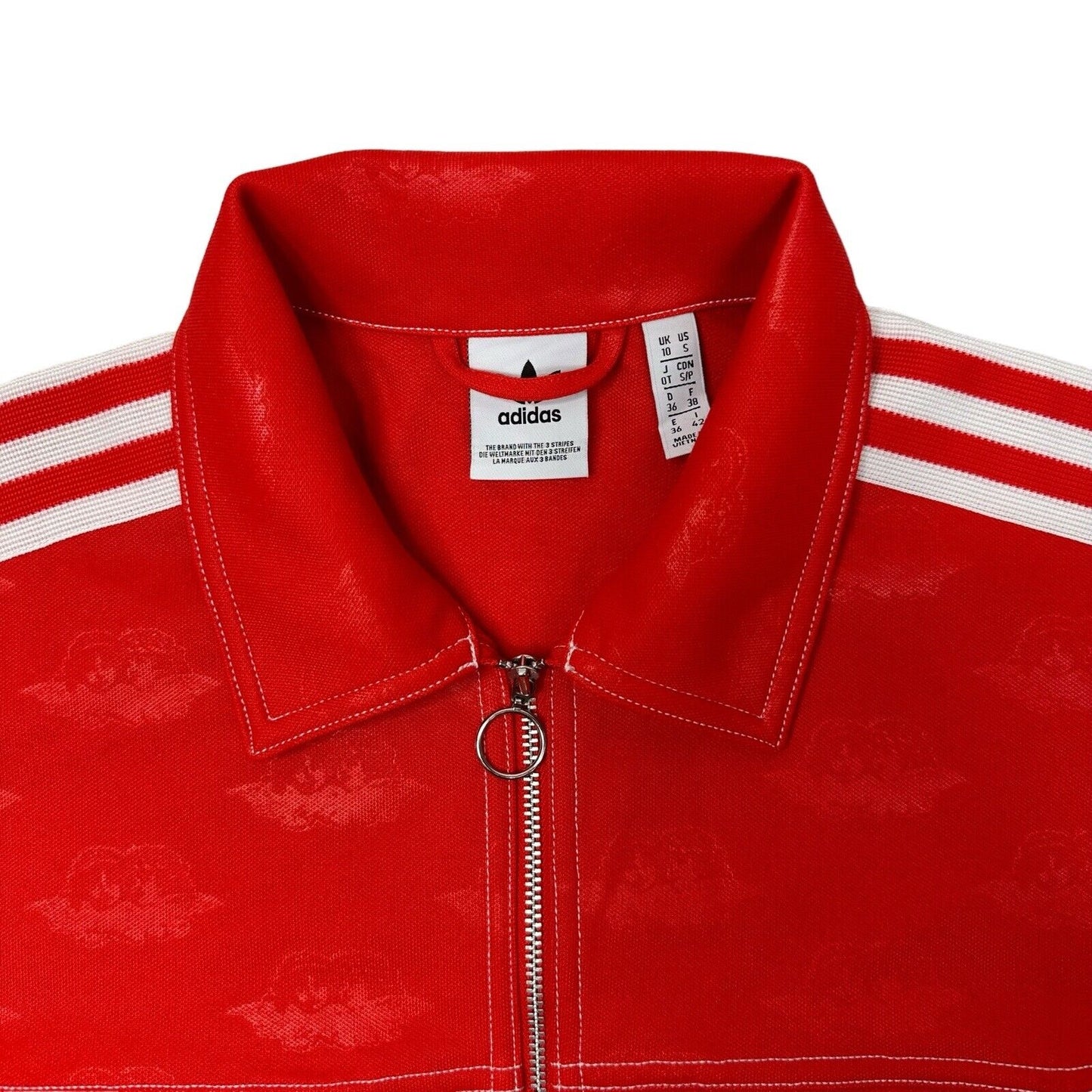 2019 Fiorucci x Adidas Cropped Jacket Red Womens Small