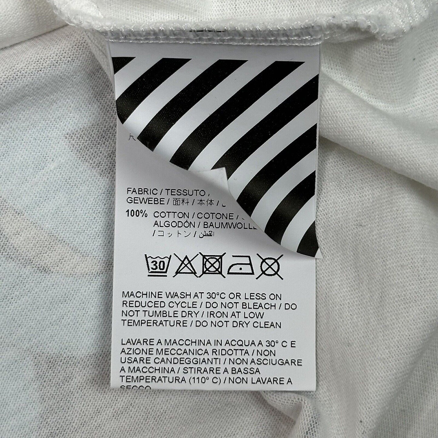 Off-White Dondi Graphic Short Sleeve White T-Shirt Mens XS Made In Portugal