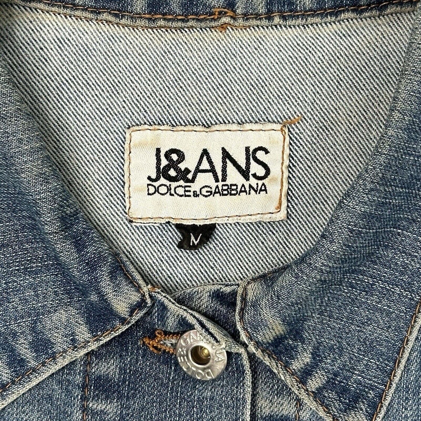 Vintage Dolce & Gabbana J&ans Denim Jacket Womens Medium Blue Made In Italy