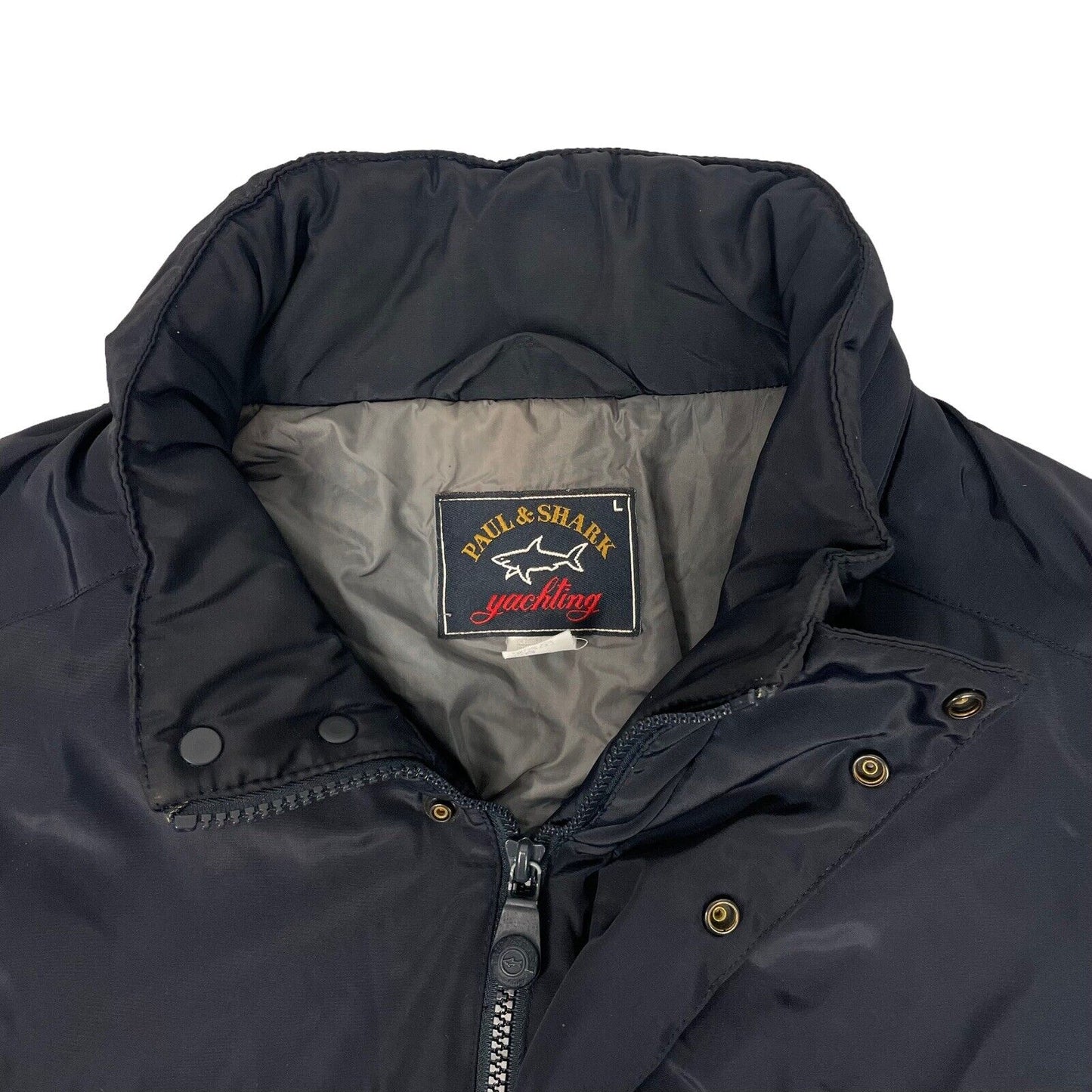 Vintage Paul And Shark Padded Jacket Navy Blue Mens Large