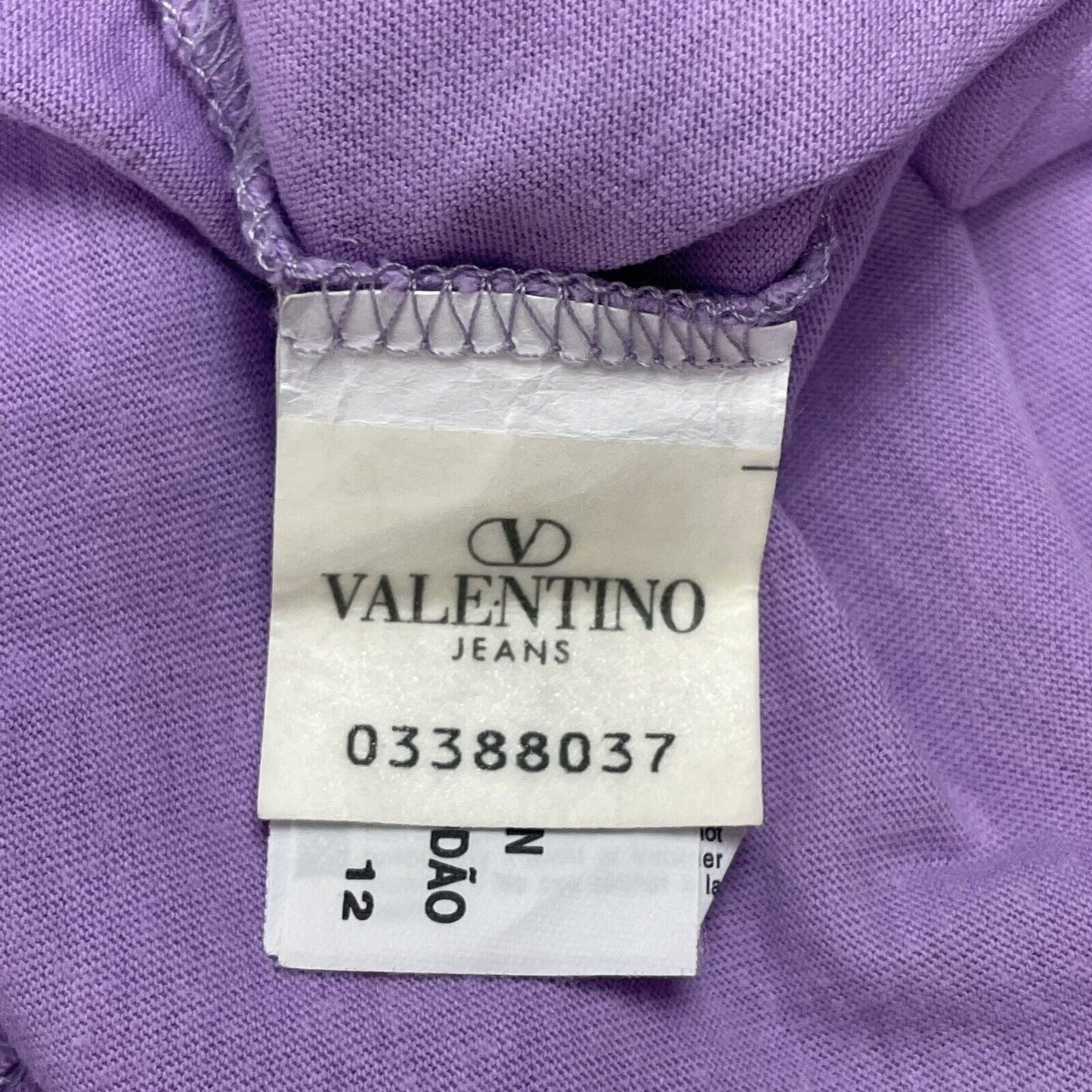 Vintage Valentino T-Shirt Womens XL Purple Graphic Print