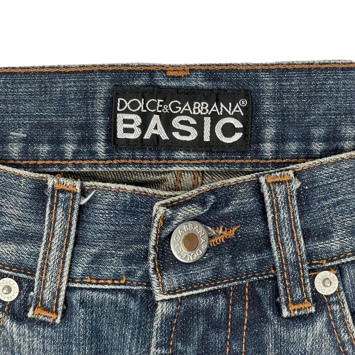 Vintage Dolce And Gabbana Basic Jeans Mens 30w 27l Straight Leg Blue Denim