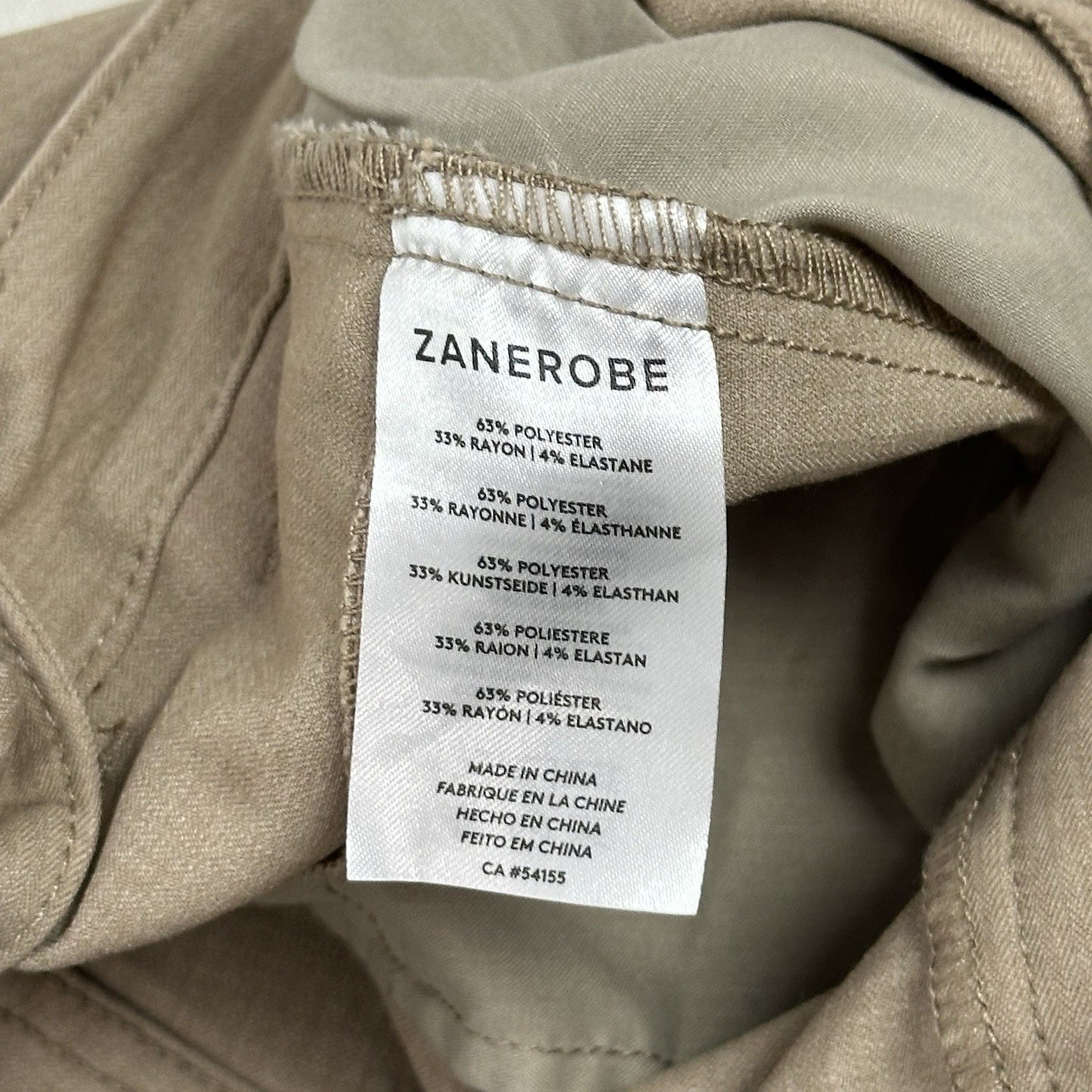 Zanerobe Pleat Flow Shorts Beige 34w Lightweight Embroidered Logo