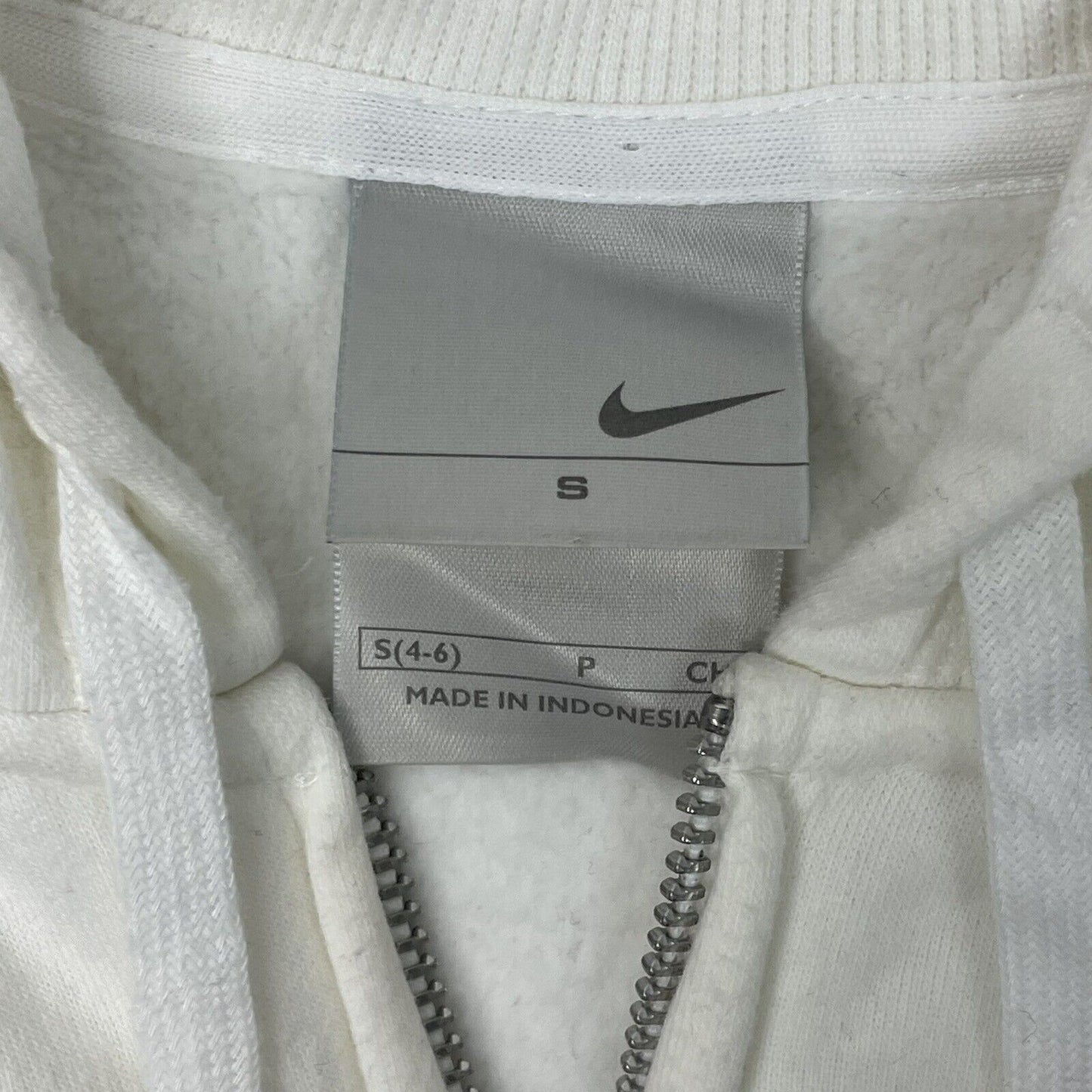 Vintage Nike Hoodie Womens Small White Mini Swoosh 00’s Sportswear