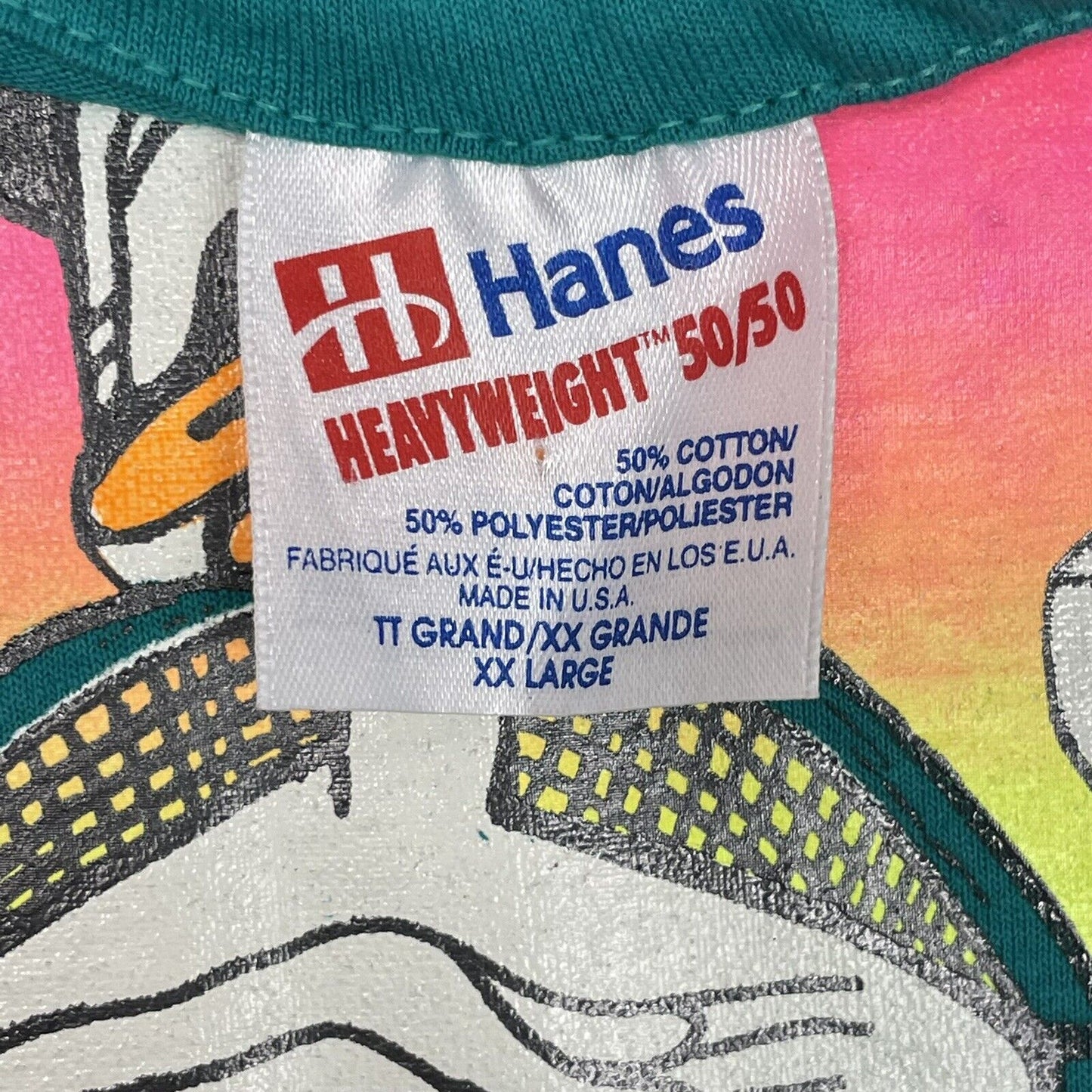 Vintage Hanes T-Shirt The Sitting Duck 90s Montana Top Blue Mens XXL Made In USA