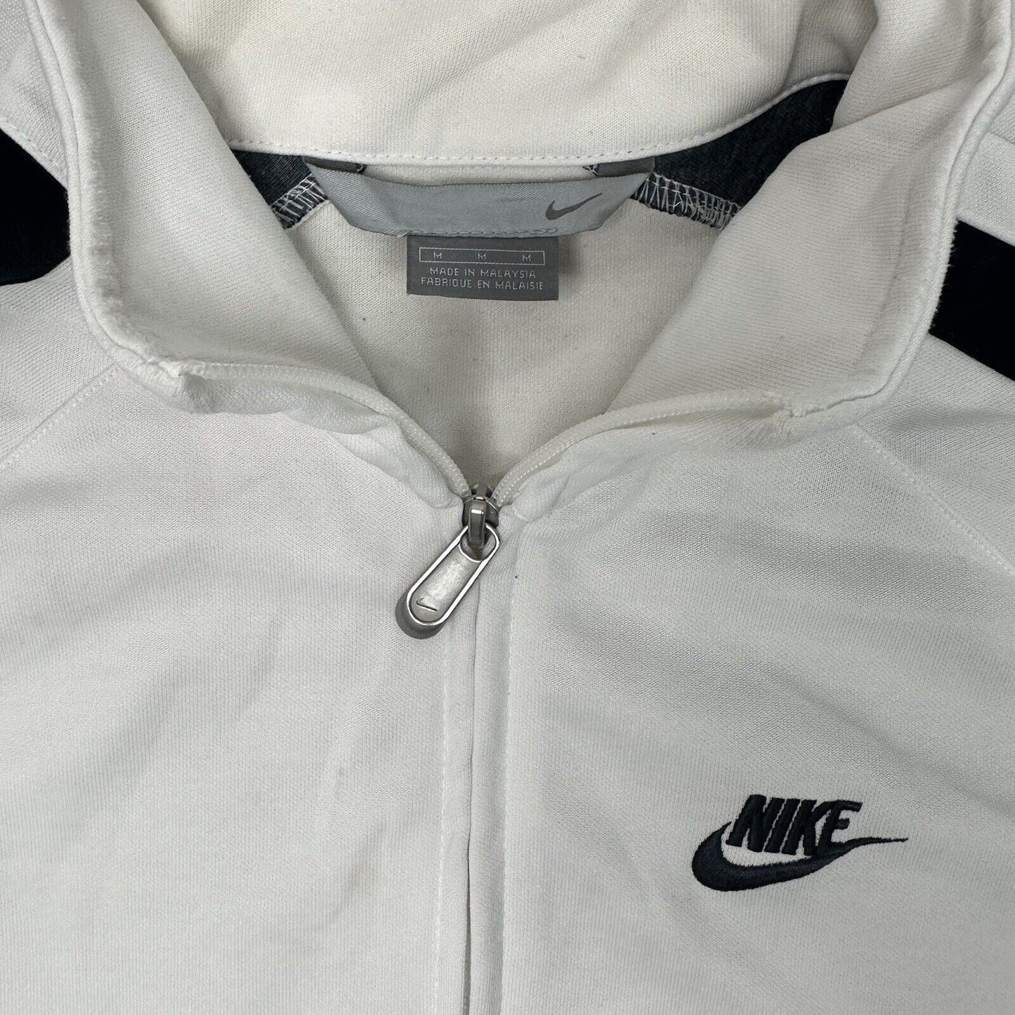 Vintage 00’s Nike Track Jacket Mens Medium White Embroidered Logo