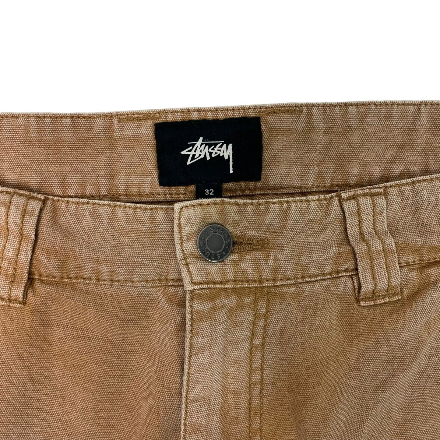 Stussy Washed Canvas Work Pant Gold Brown Mens 32w 29l