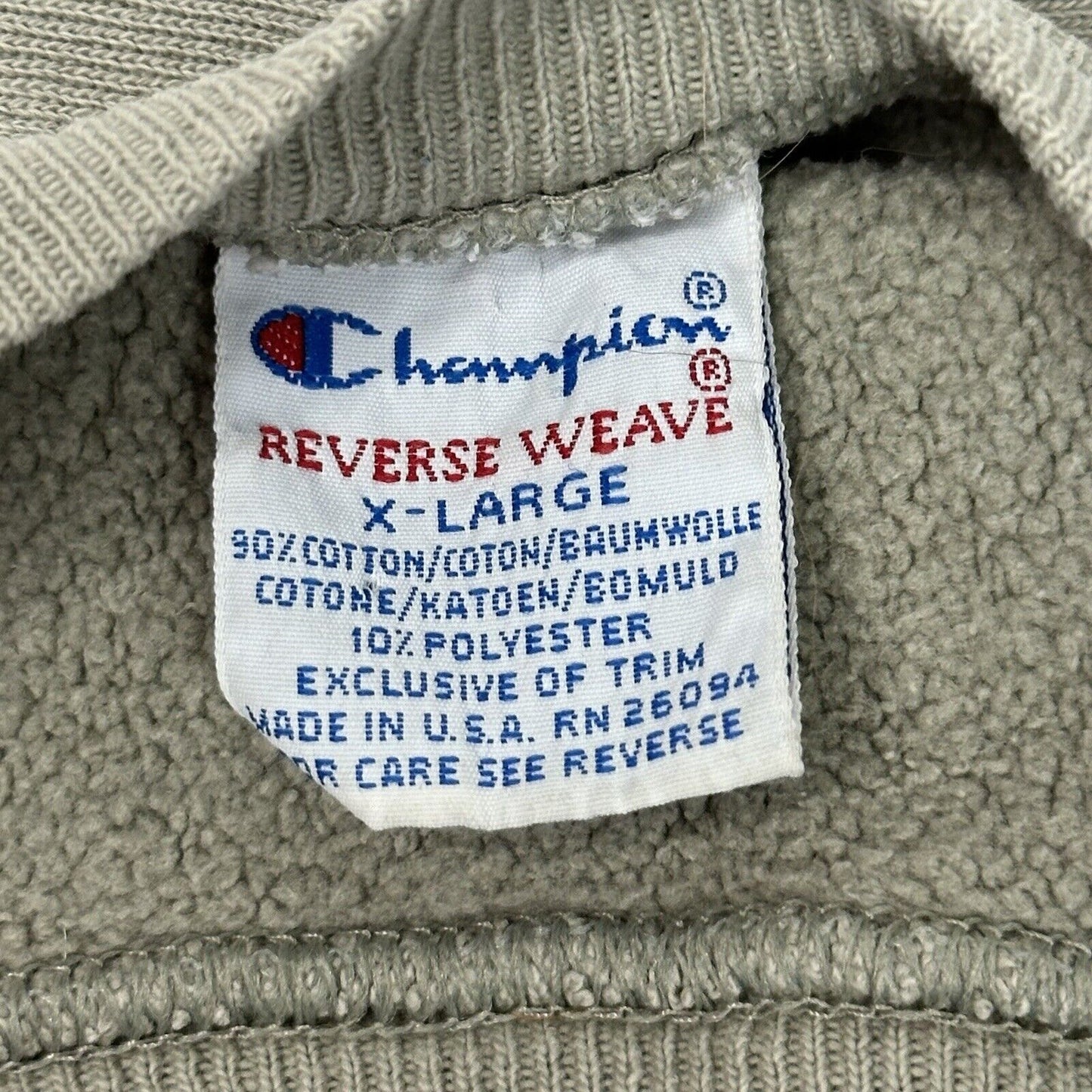 Vintage Champion Reverse Weave Pull Over Jumper Mens XL Made In USA