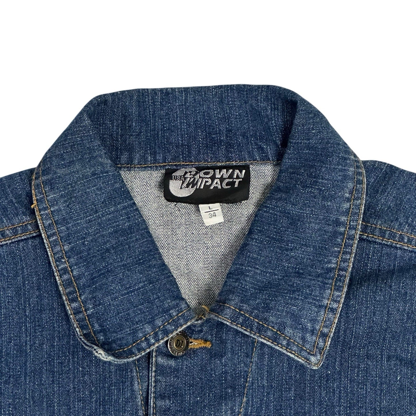 Vintage Down Impact Denim Jacket Men’s Large Blue