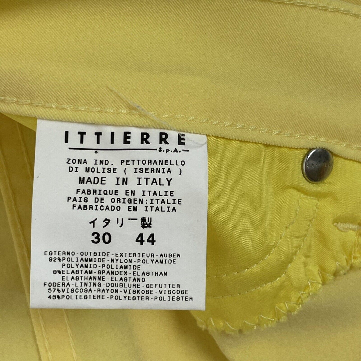 Vintage Versace Jeans Couture Trousers 28w 30l Yellow Made In Italy