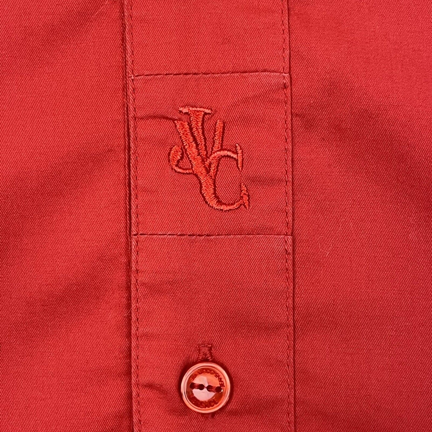 00’s Versace VJC Shirt Mens Slim XL Red Spellout Design