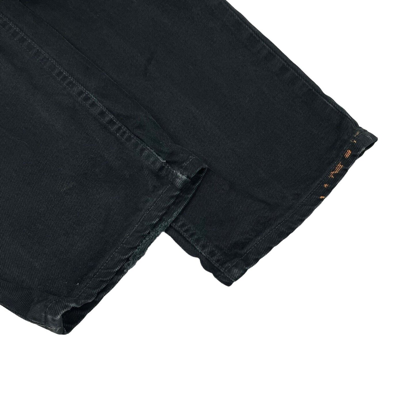 Vintage Levi’s 590 Black Denim Jeans Mens 34w 32l Straight Leg Made In Spain