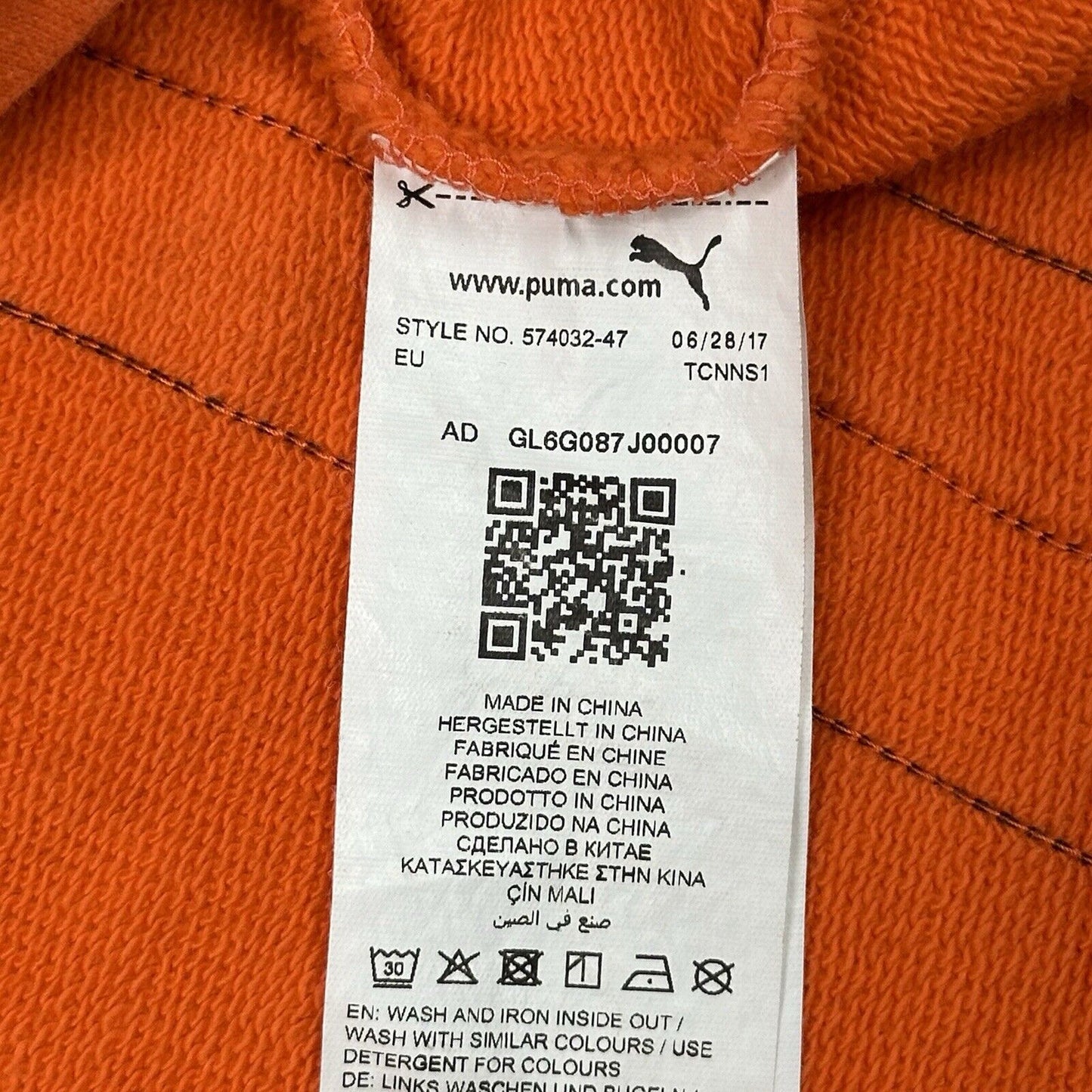 Trapstar x Puma Mens Large Orange Graphic Detailing Rare