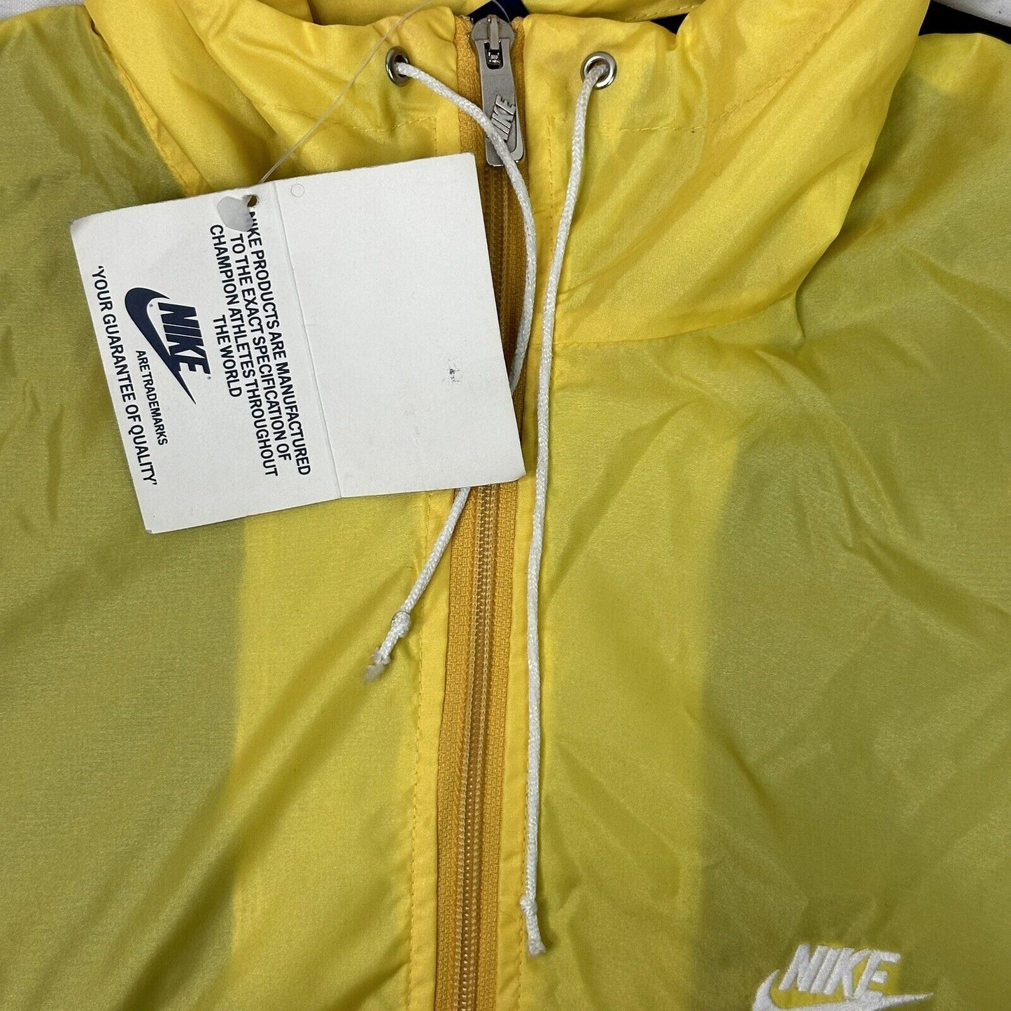 Deadstock Vintage Nike Lightweight Jacket Mens Medium 80’s Made In UK Yellow