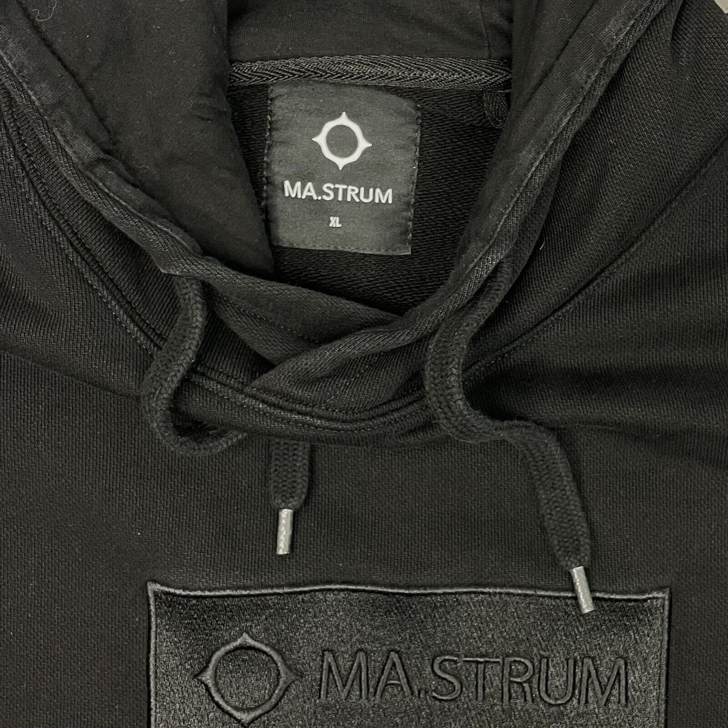 MA Strum Box Logo Hoodie Pull Over Sweater Mens XL Black Made In Portugal