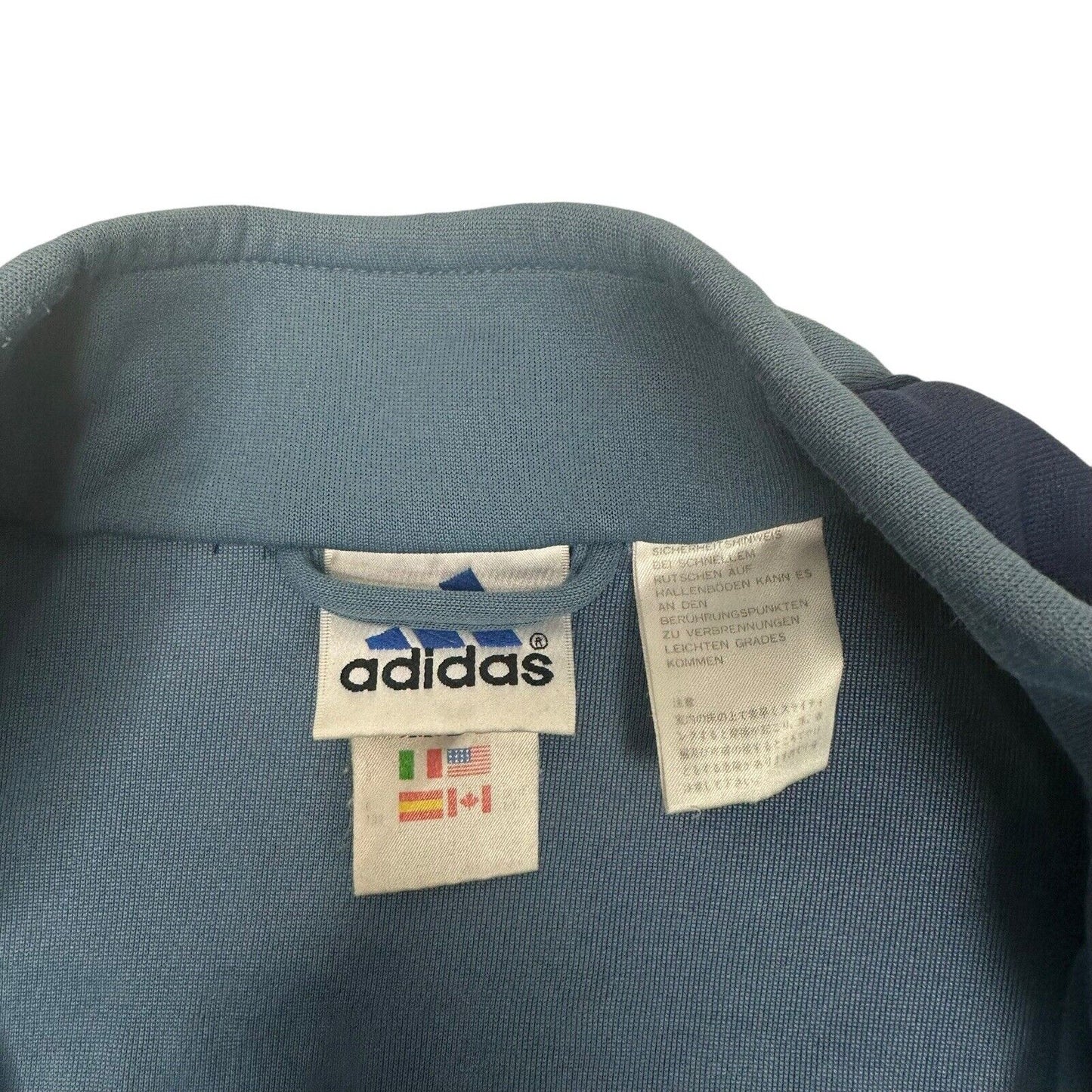 Vintage Adidas Track Jacket Mens Large Blue Sport Detailing