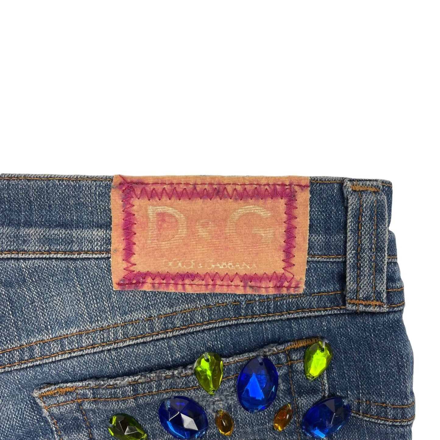 00’s Dolce & Gabbana Denim Jeans Embellished Women’s 29w 33l Made In Italy