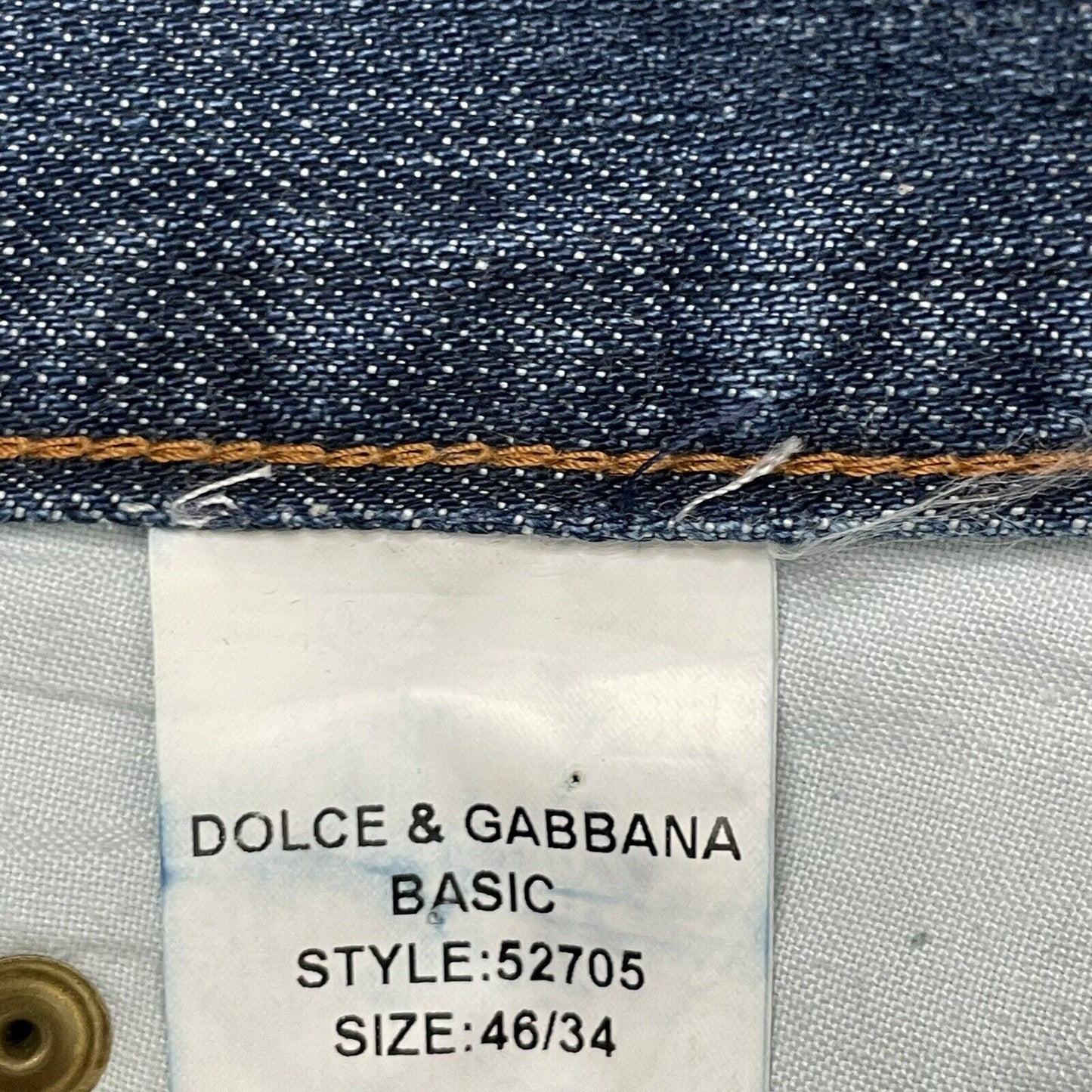 Vintage Dolce And Gabbana Basic Jeans Mens 30w 27l Straight Leg Blue Denim