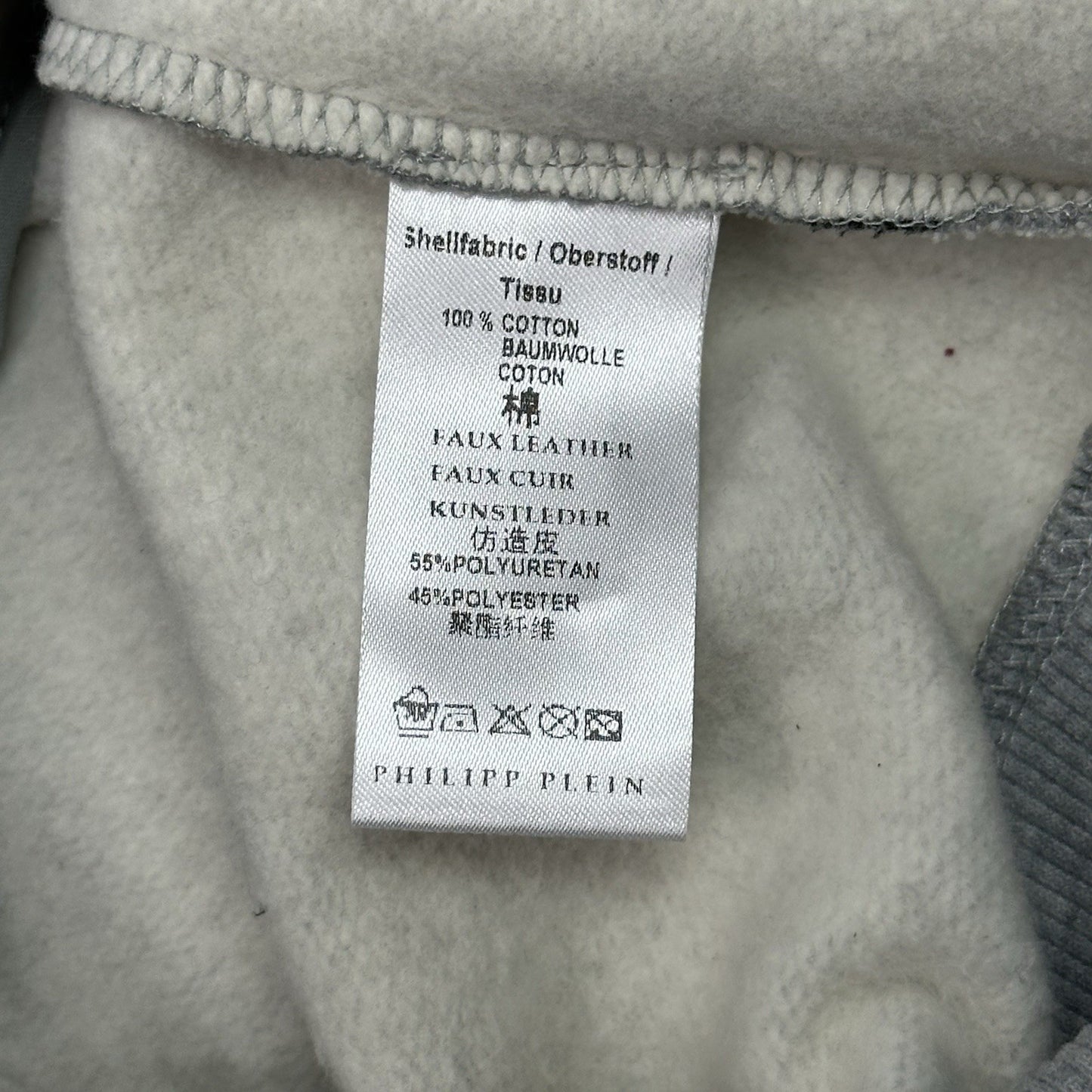 Philipp Plein Skull Hoodie Grey Men’s Small Made In Italy