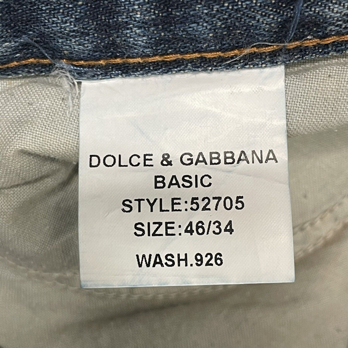 Vintage Dolce And Gabbana Basic Jeans Mens 30w 27l Straight Leg Blue Denim