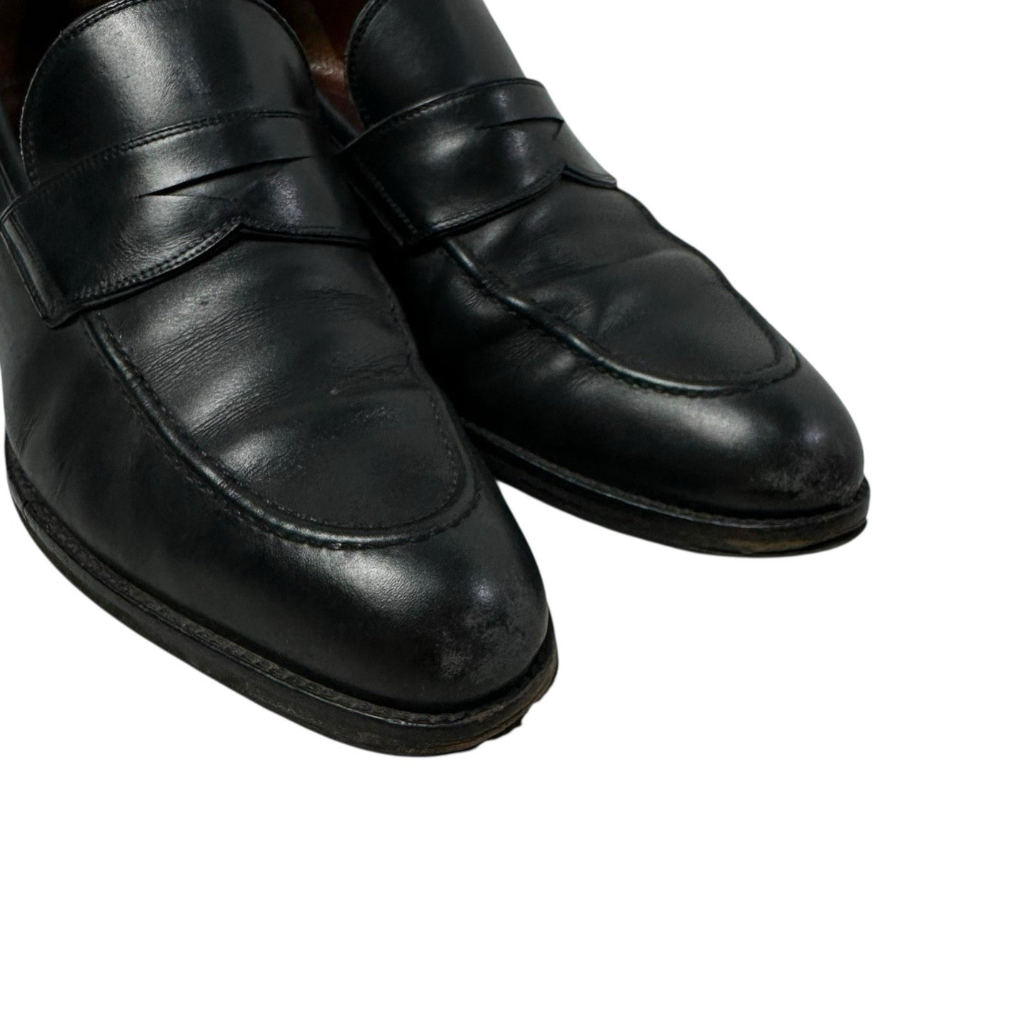 Vintage Valentino Shoes EU40 Black Men’s Slip On Black Leather
